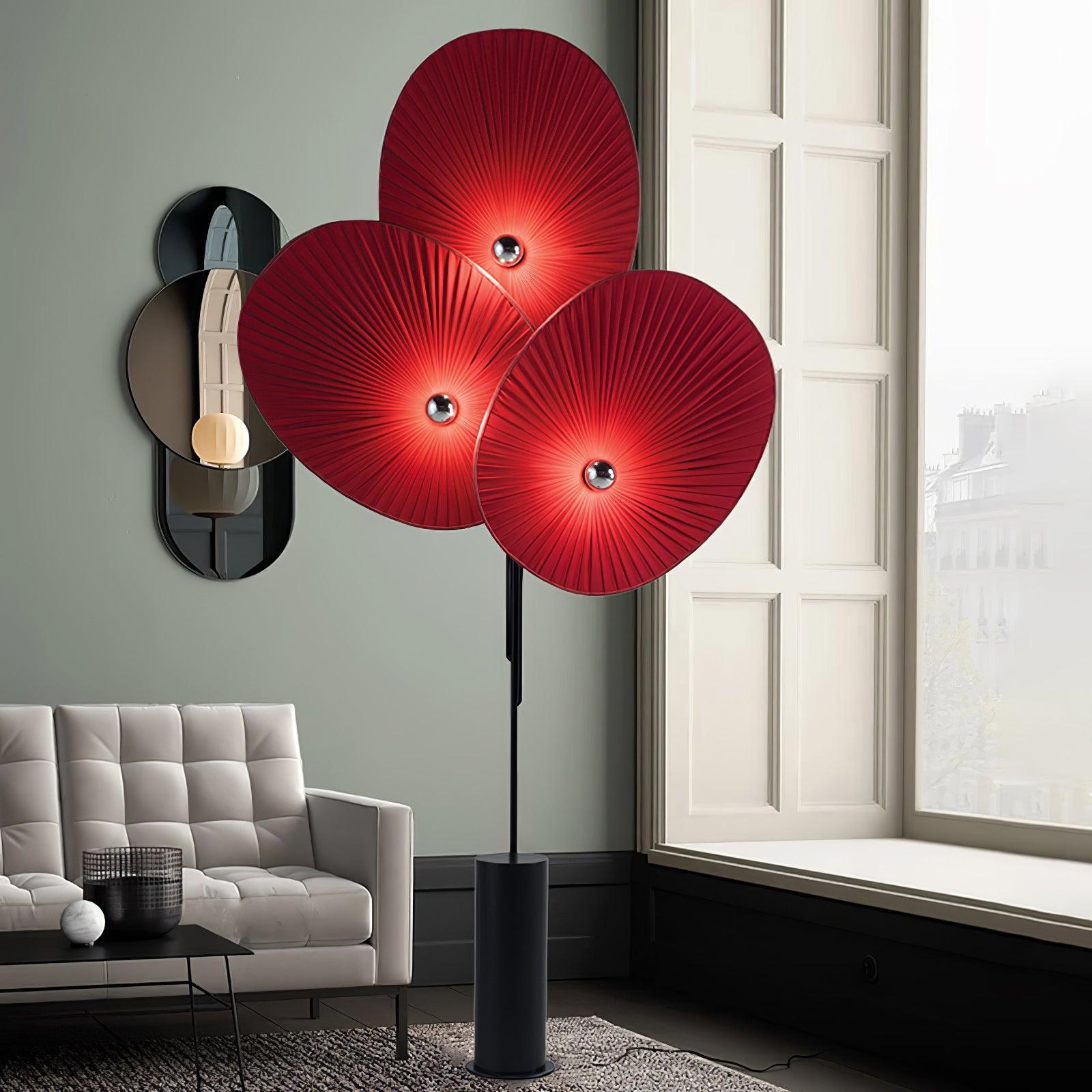 Scarlet Petal Fabric Floor Lamp - Letslighting