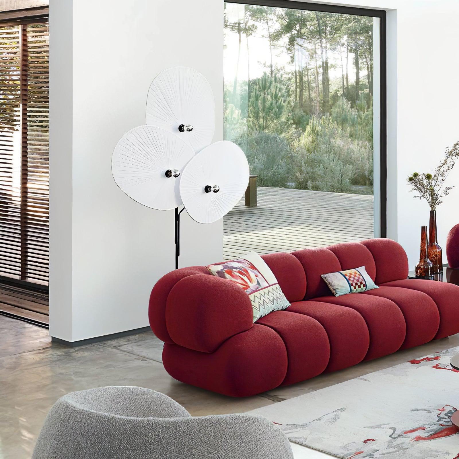 Scarlet Petal Fabric Floor Lamp - Letslighting