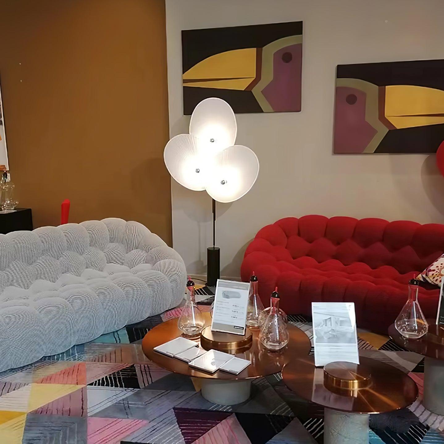 Scarlet Petal Fabric Floor Lamp - Letslighting