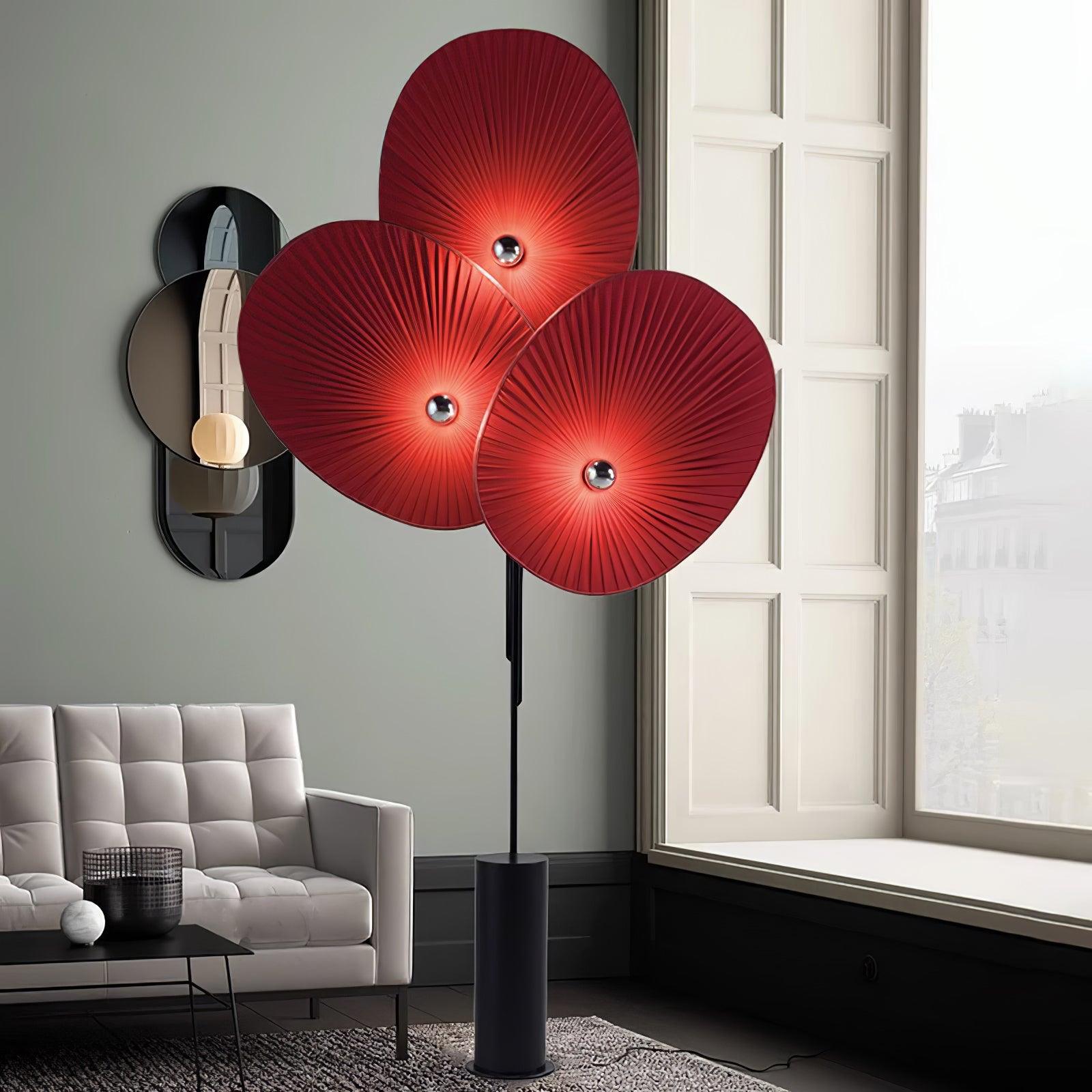 Scarlet Petal Fabric Floor Lamp - Letslighting