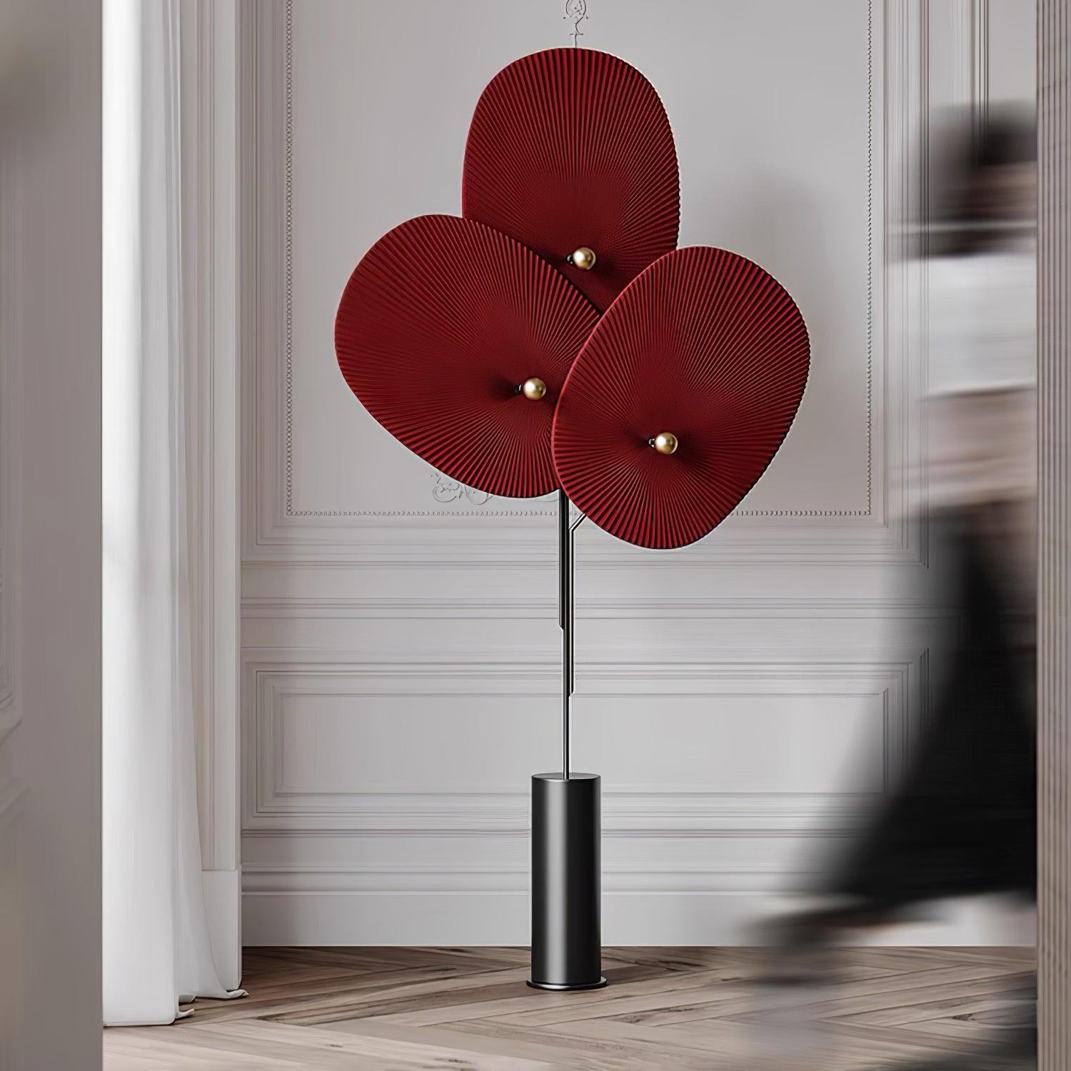 Scarlet Petal Fabric Floor Lamp - Letslighting