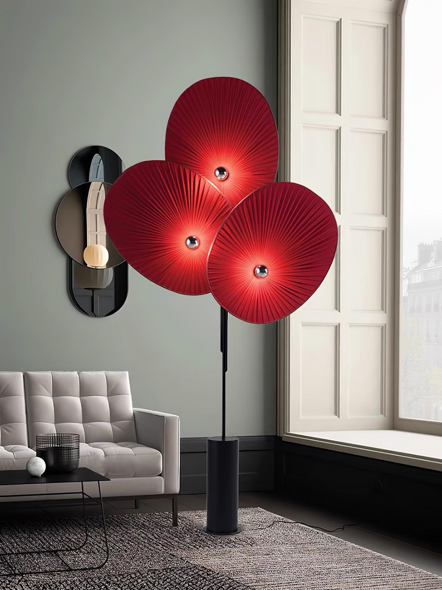 Scarlet Petal Fabric Floor Lamp - Letslighting