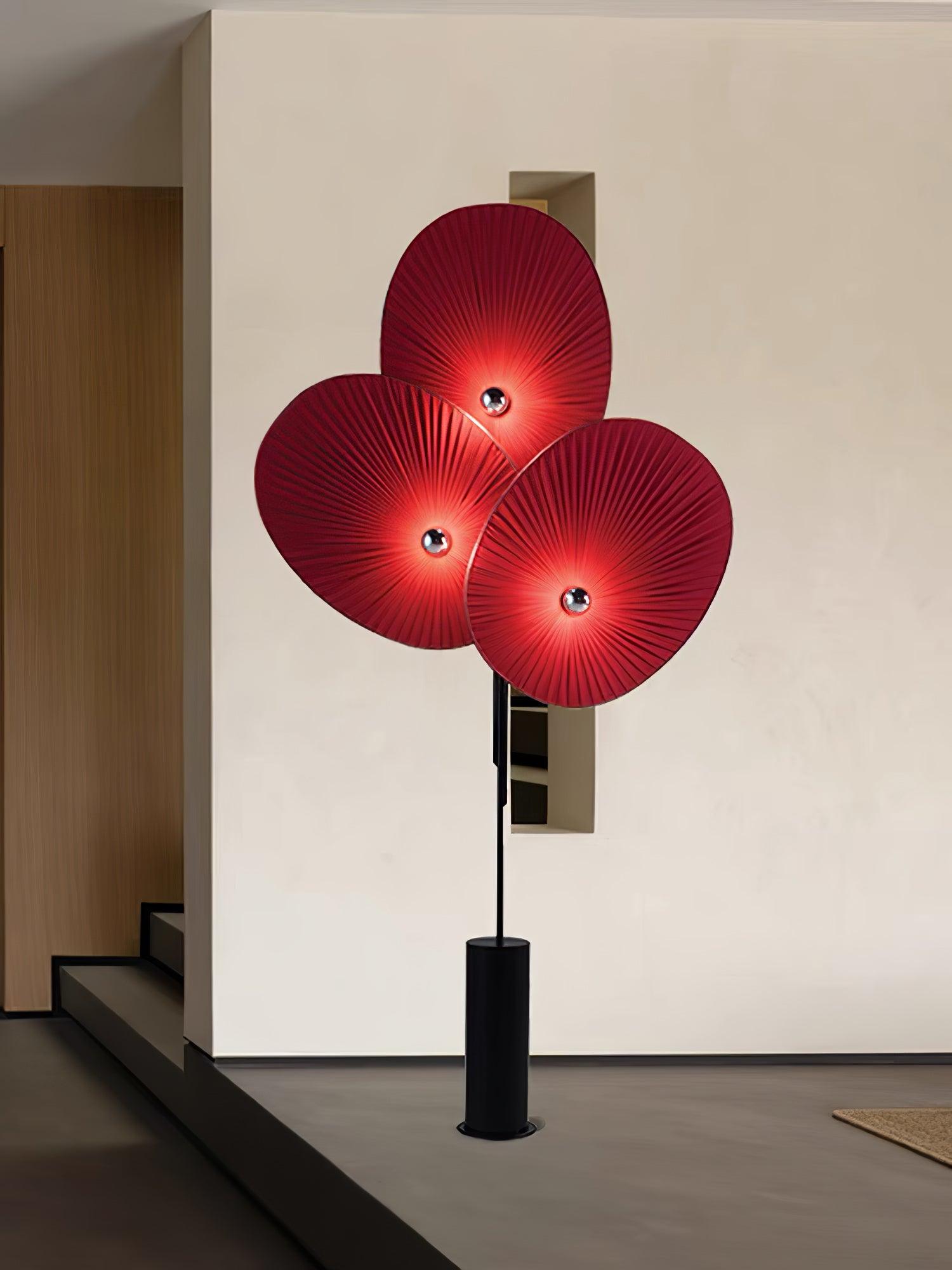 Scarlet Petal Fabric Floor Lamp - Letslighting