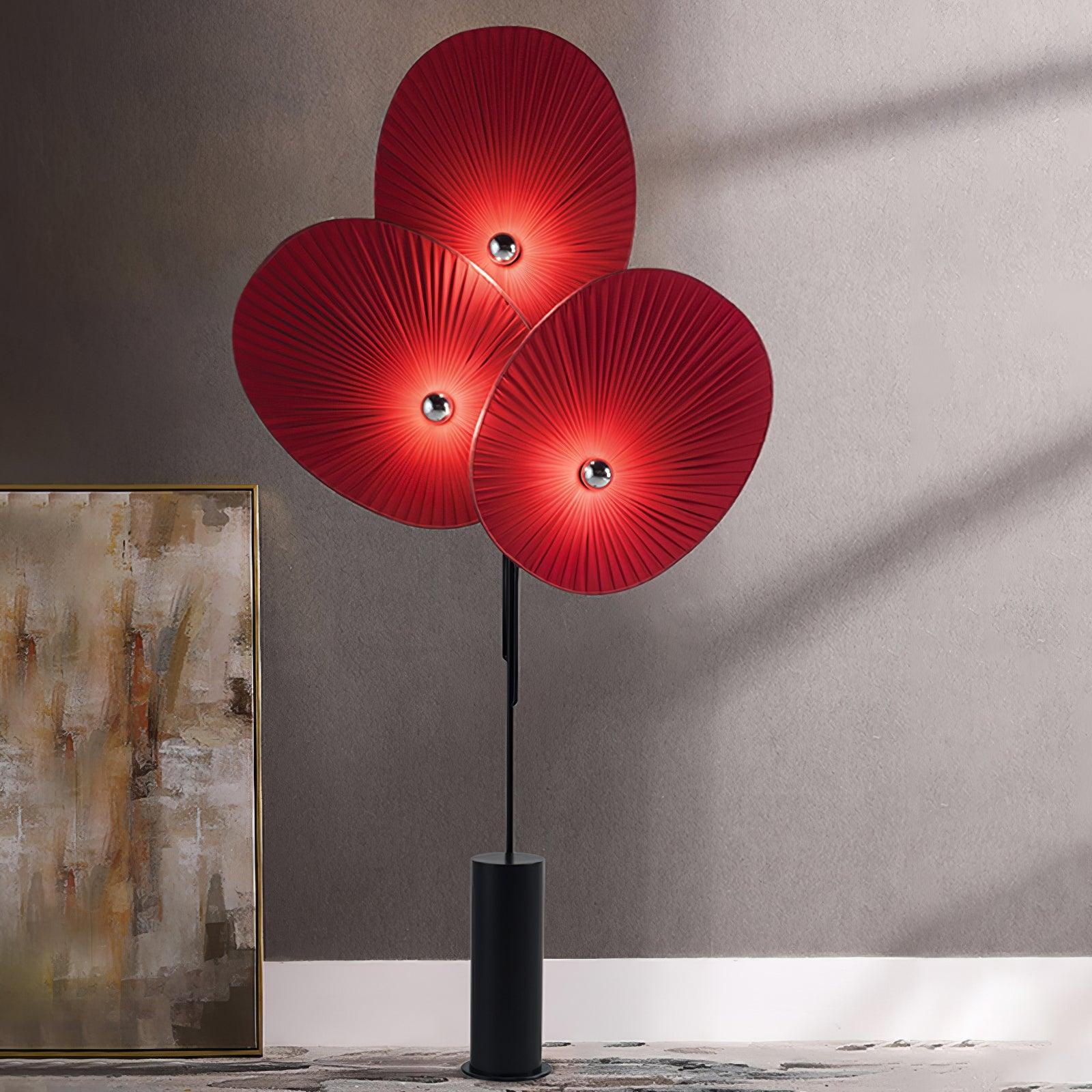 Scarlet Petal Fabric Floor Lamp - Letslighting
