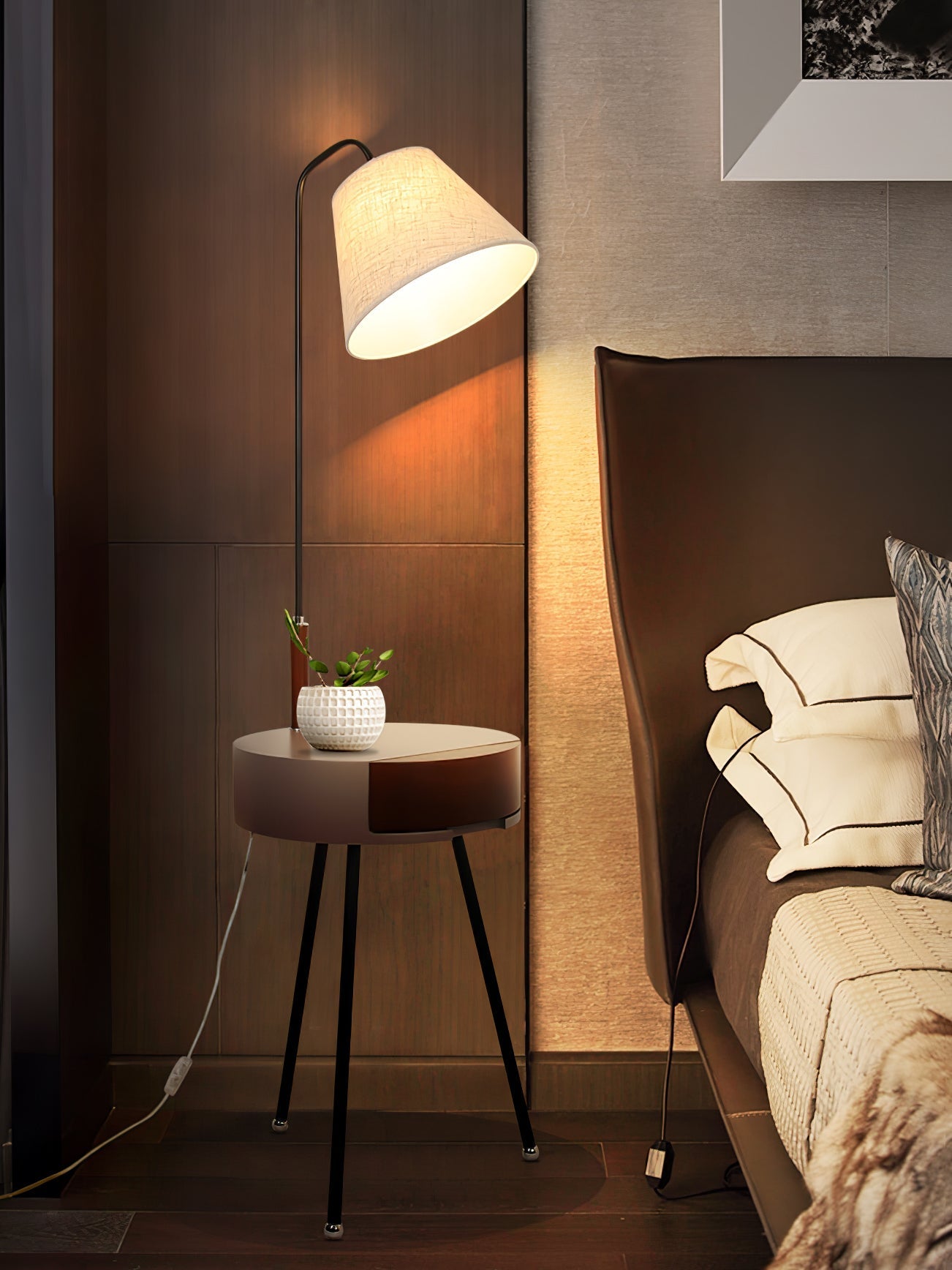 Lumo Tripod Fabric Floor Lamp - Letslighting