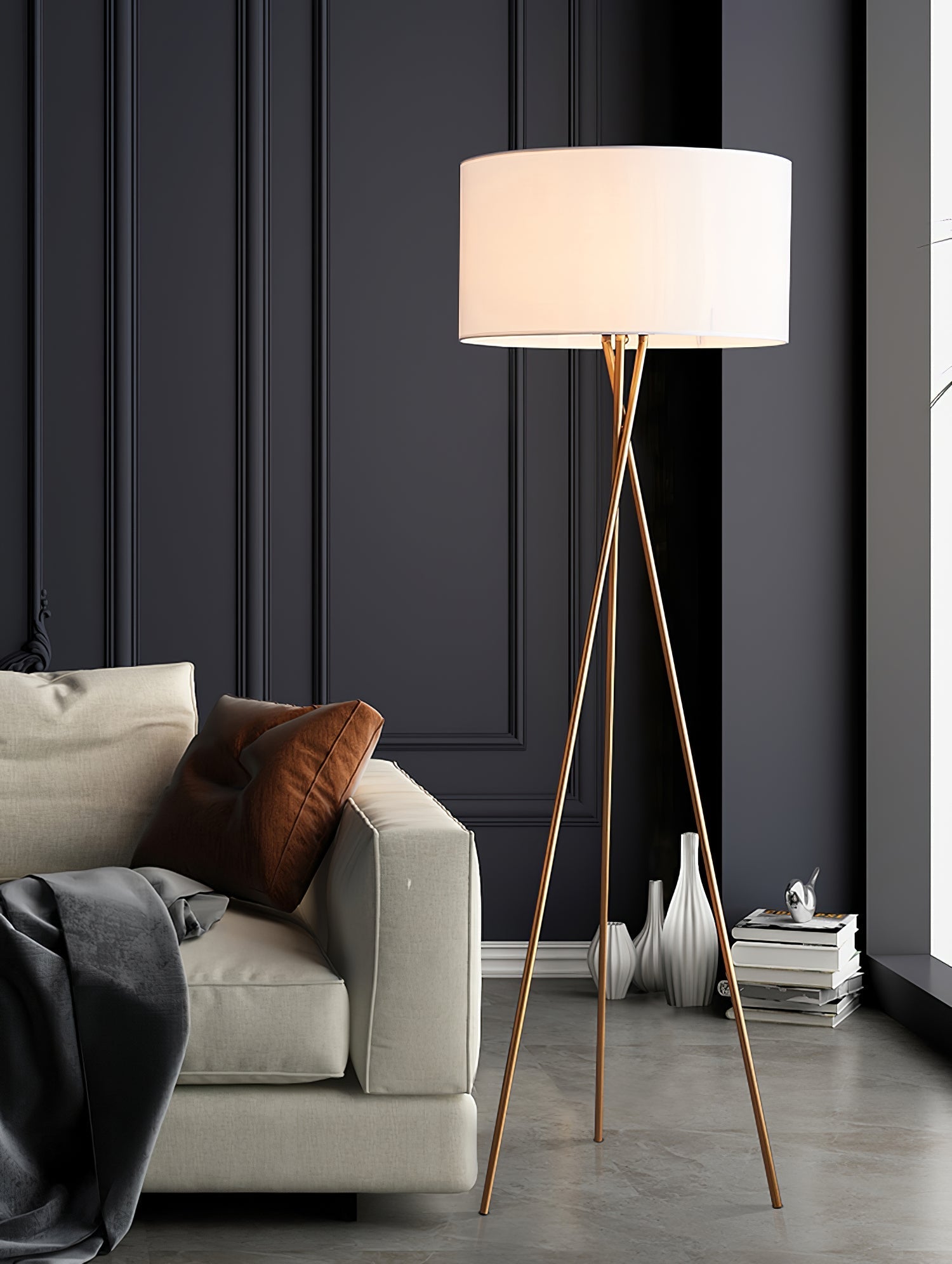 Zander Minimalist Fabric Floor Lamp - Letslighting