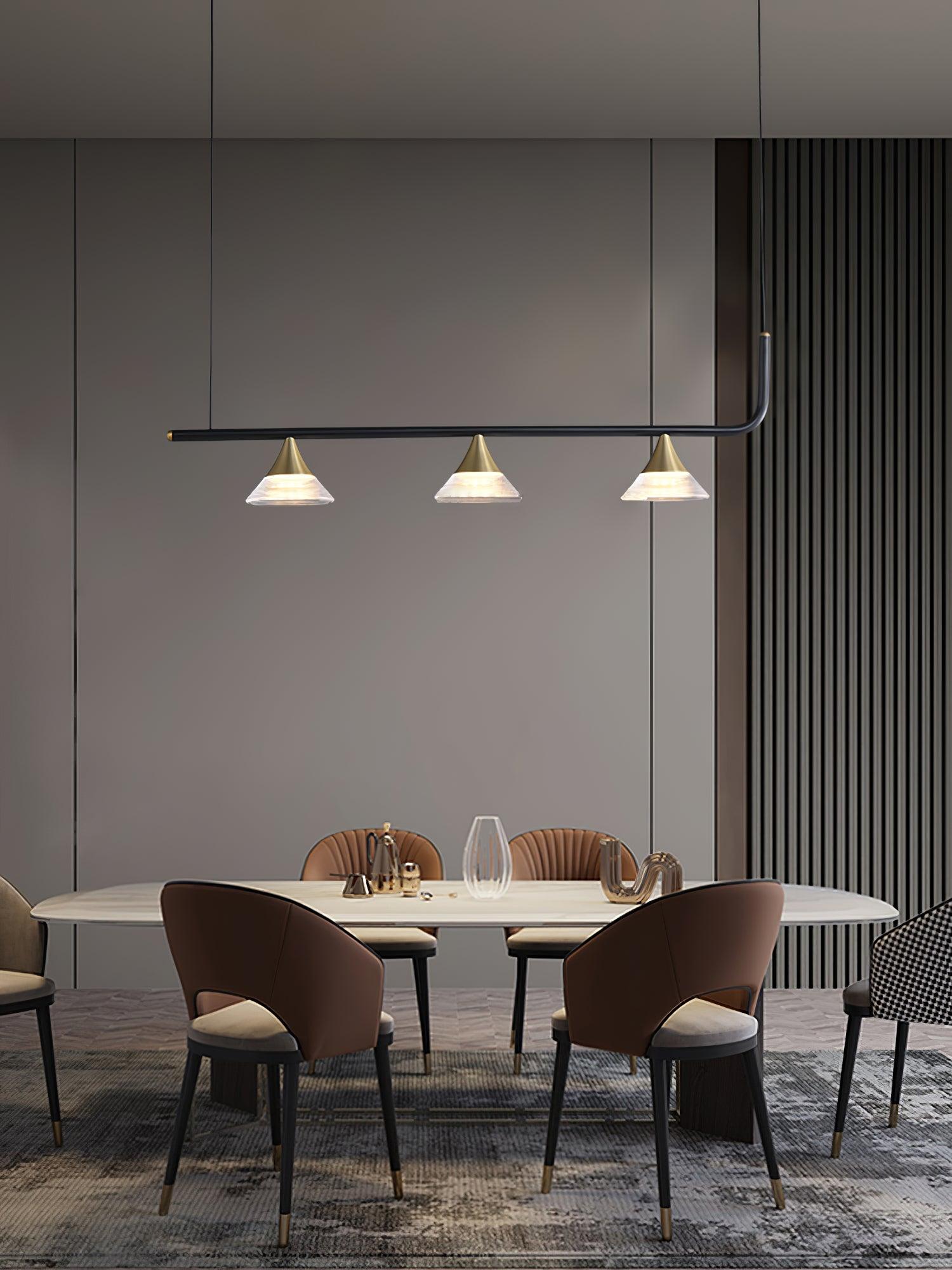Lyra Mid Century Modern Brass Pendant Light - Letslighting