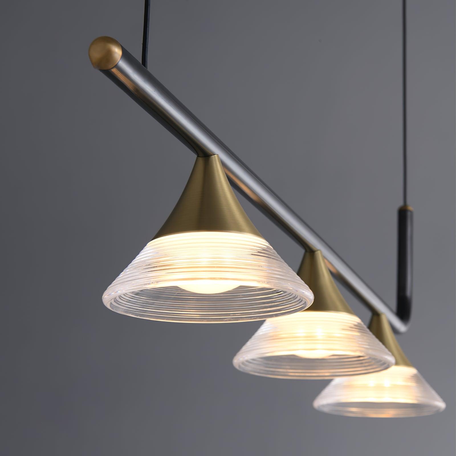 Lyra Mid Century Modern Brass Pendant Light - Letslighting