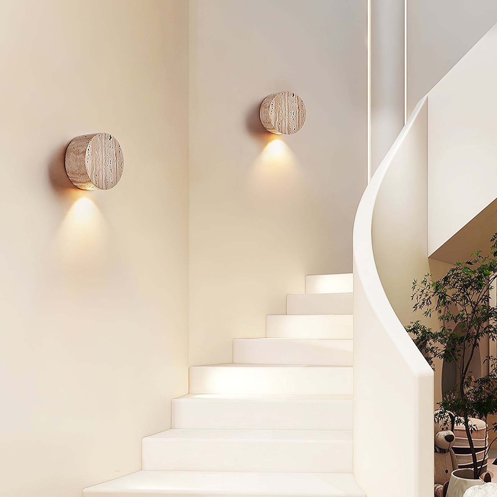 Izoren Classic Modern Minimalist Travertine Wall Lamp - Letslighting