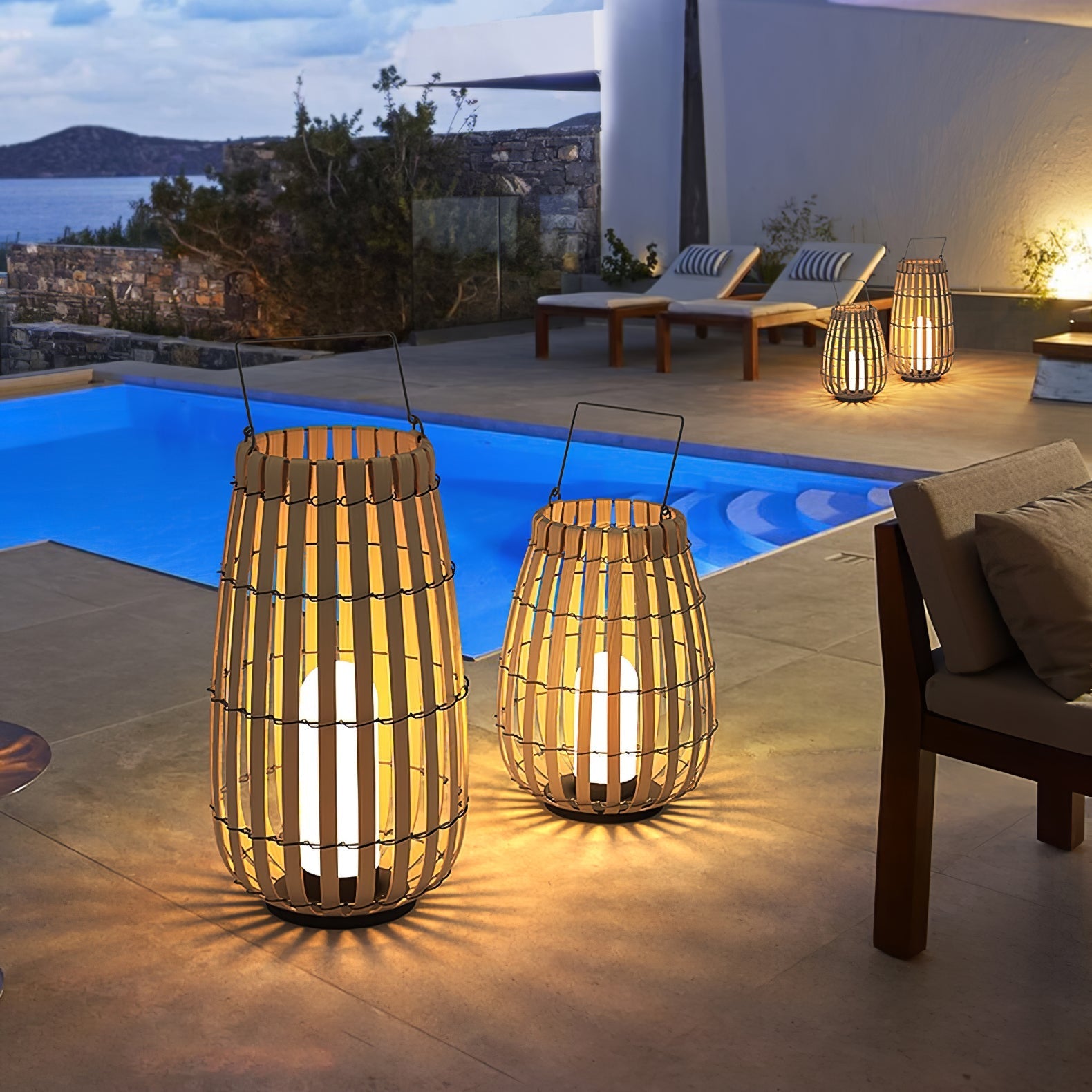 Veshael Tropic Braid Lantern Outdoor Lamp - Letslighting