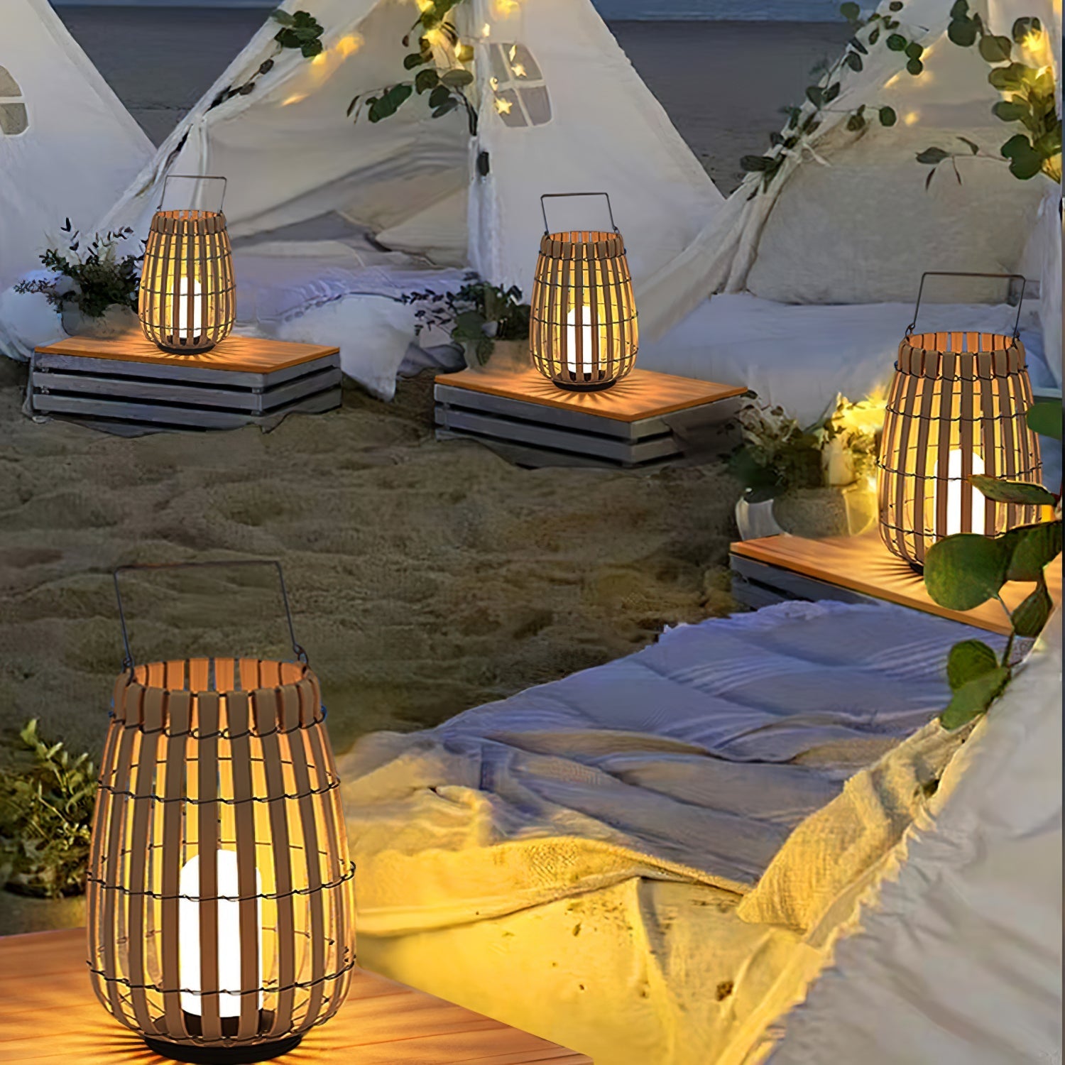 Veshael Tropic Braid Lantern Outdoor Lamp - Letslighting