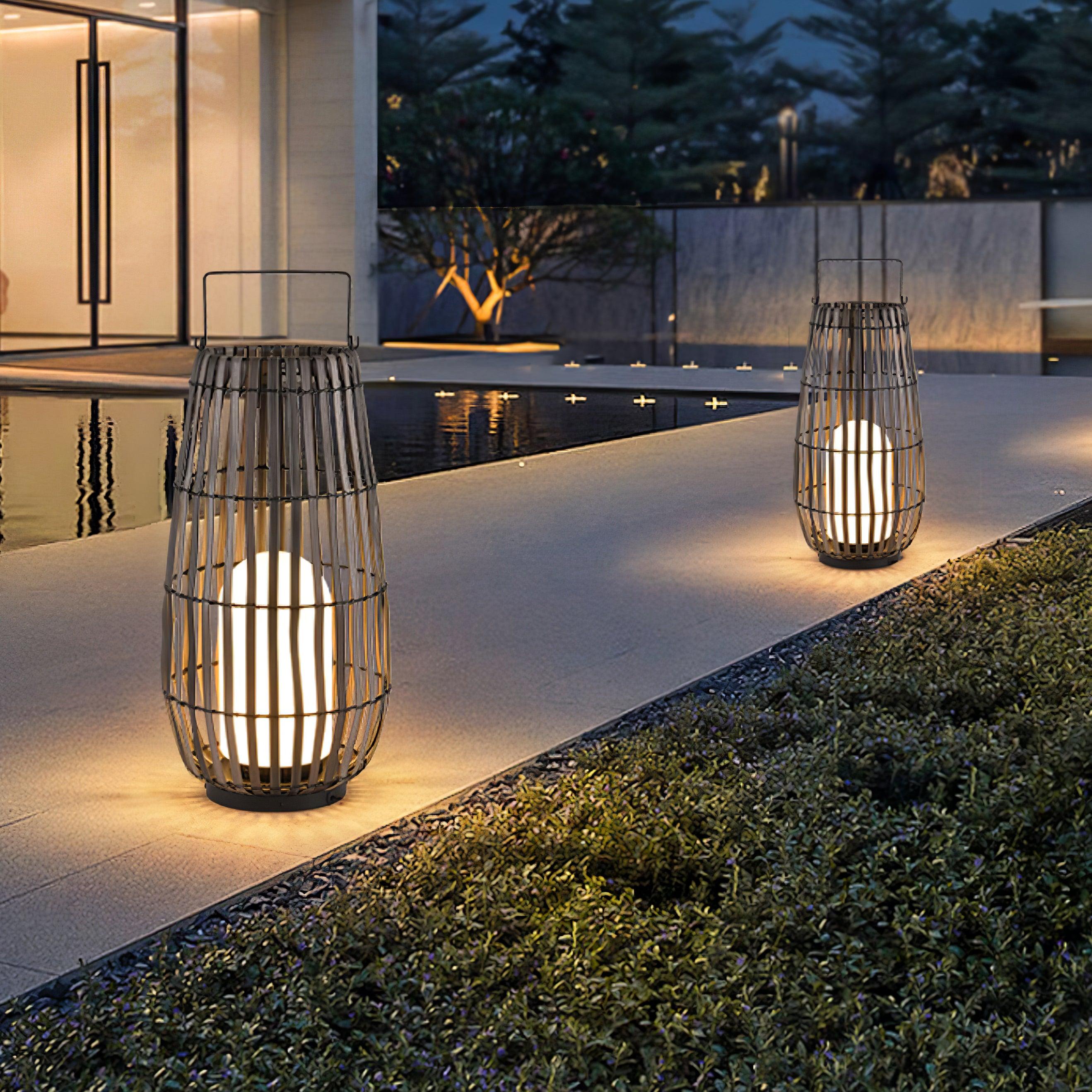 Veshael Tropic Braid Lantern Outdoor Lamp - Letslighting