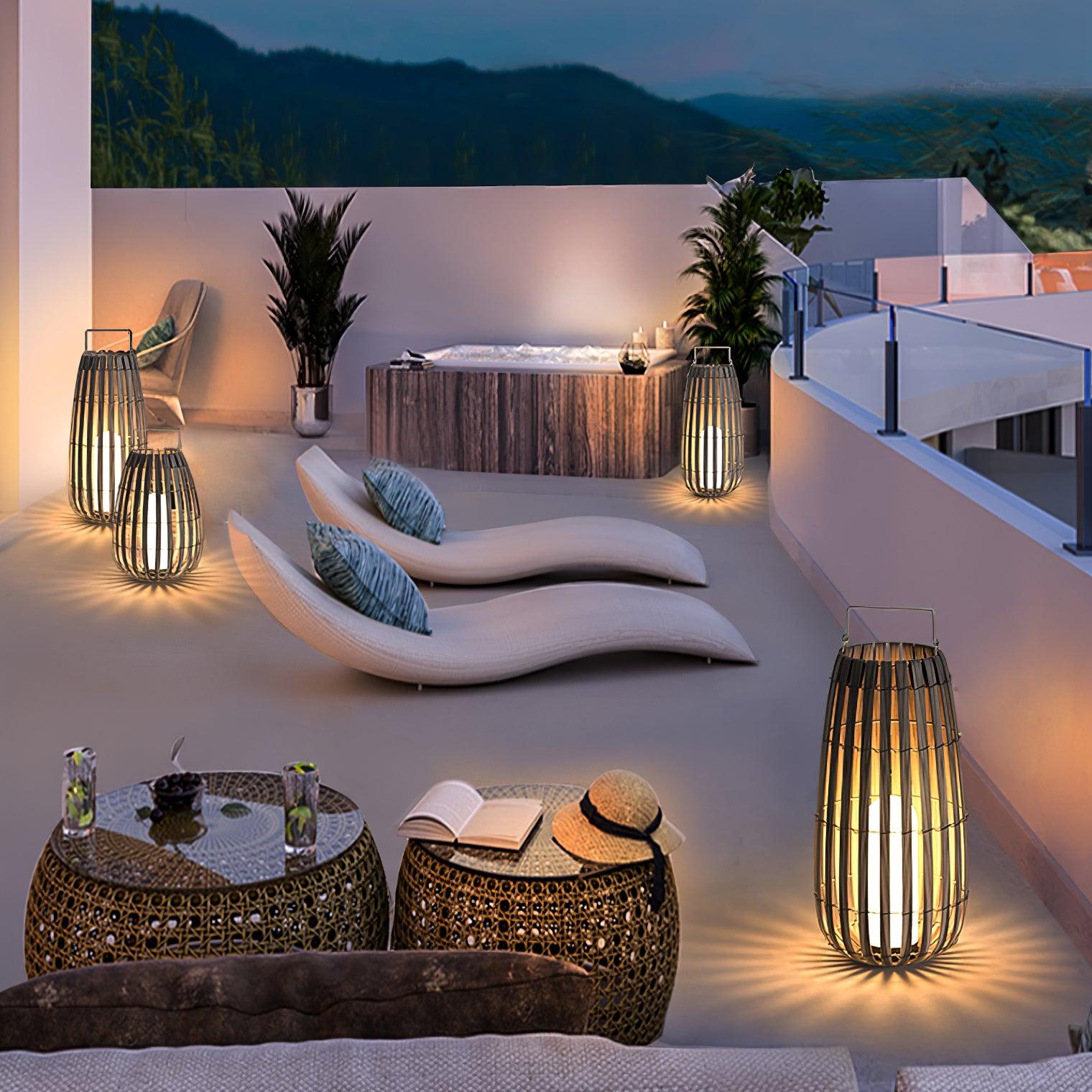 Veshael Tropic Braid Lantern Outdoor Lamp - Letslighting