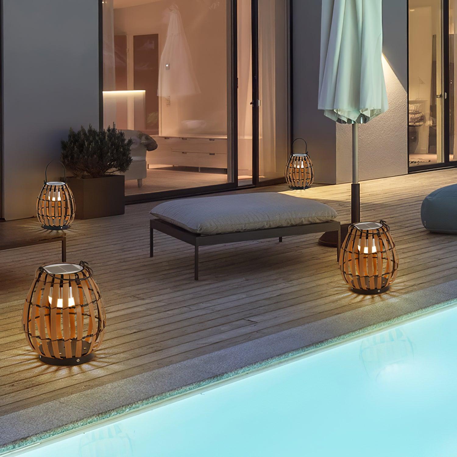 Veshael Tropic Braid Lantern Outdoor Lamp - Letslighting