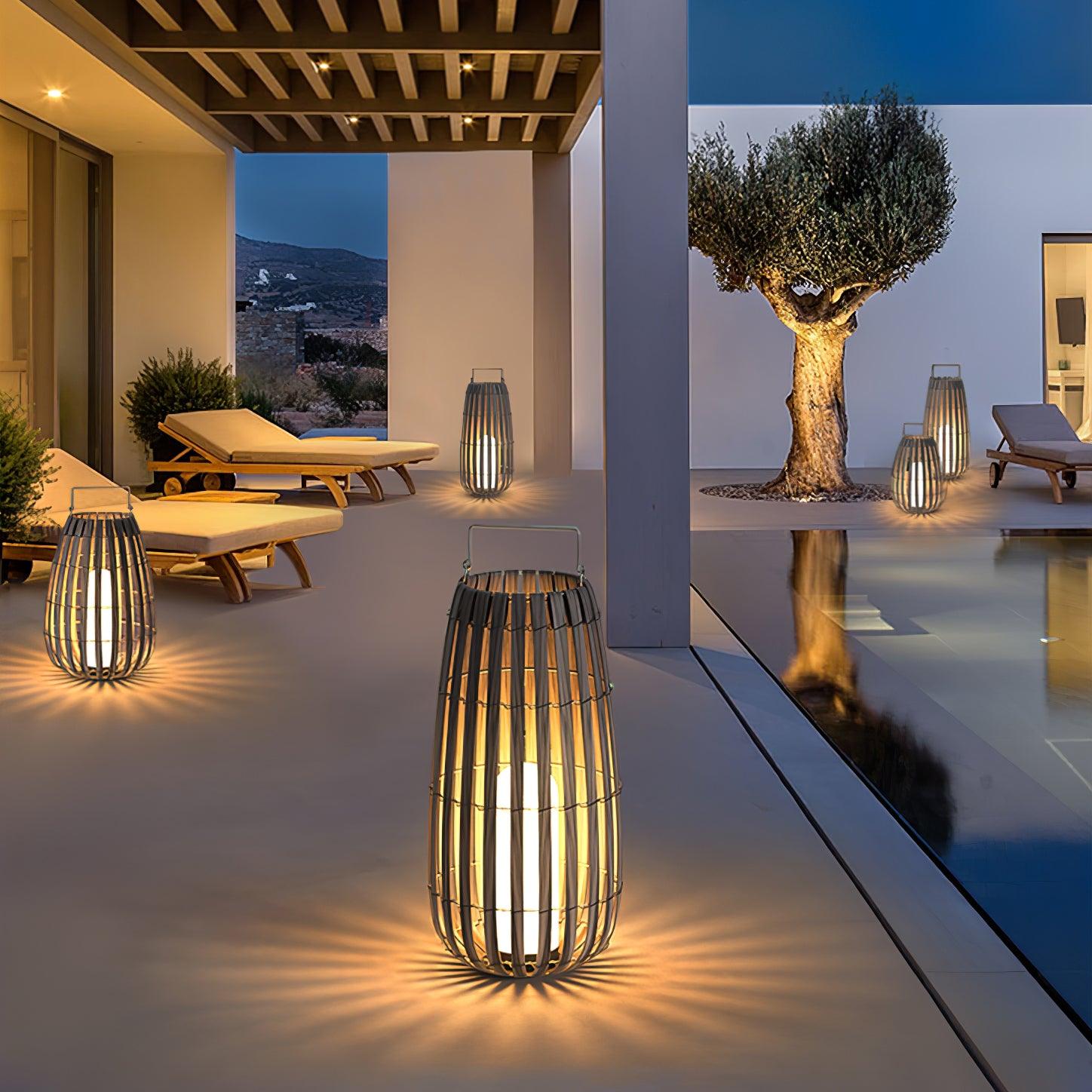 Veshael Tropic Braid Lantern Outdoor Lamp - Letslighting