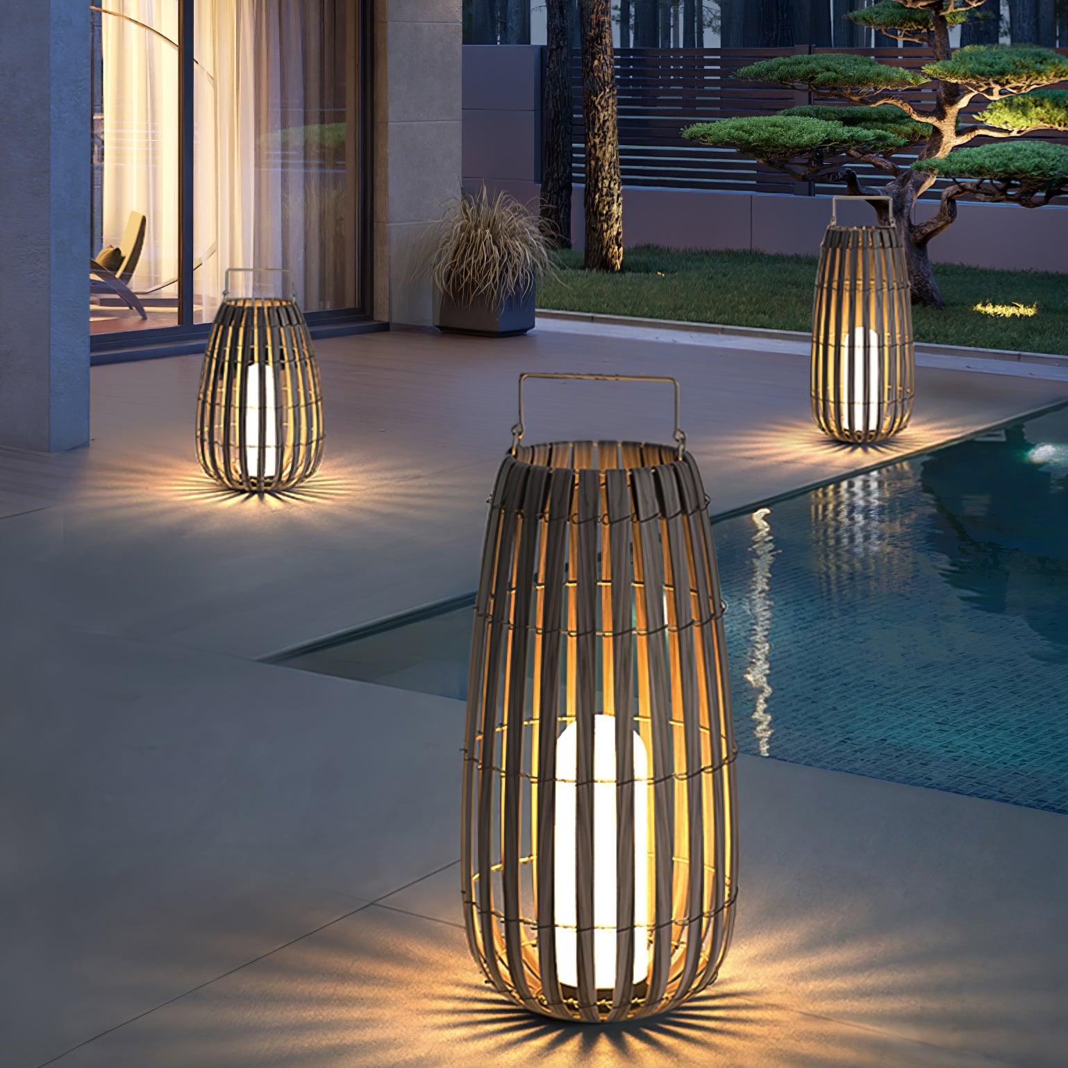 Veshael Tropic Braid Lantern Outdoor Lamp - Letslighting