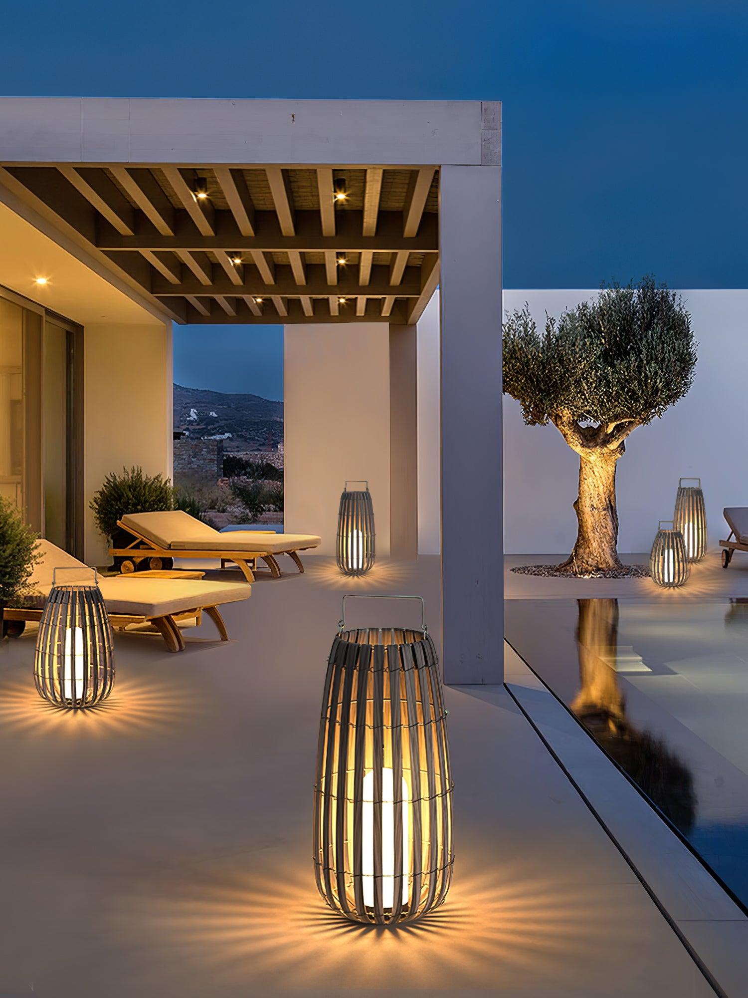 Veshael Tropic Braid Lantern Outdoor Lamp - Letslighting
