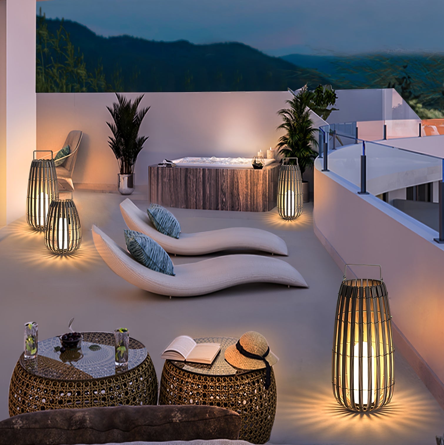 Veshael Tropic Braid Lantern Outdoor Lamp - Letslighting