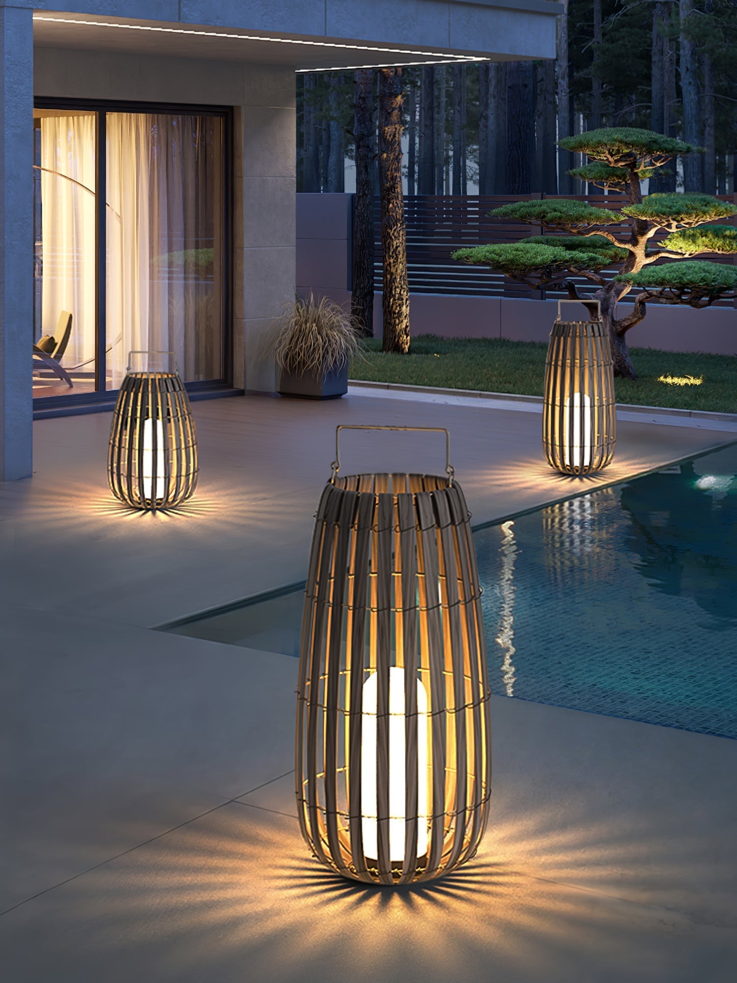 Veshael Tropic Braid Lantern Outdoor Lamp - Letslighting