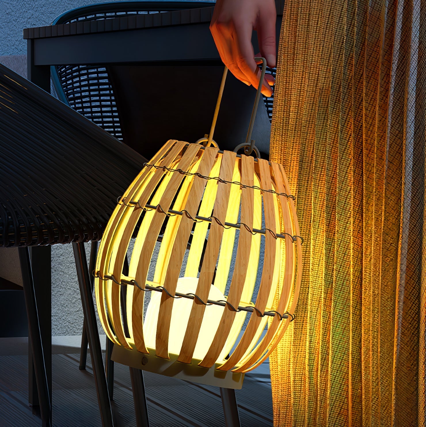 Veshael Tropic Braid Lantern Outdoor Lamp - Letslighting