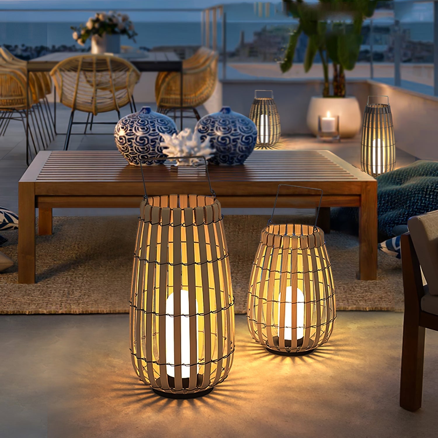 Veshael Tropic Braid Lantern Outdoor Lamp - Letslighting