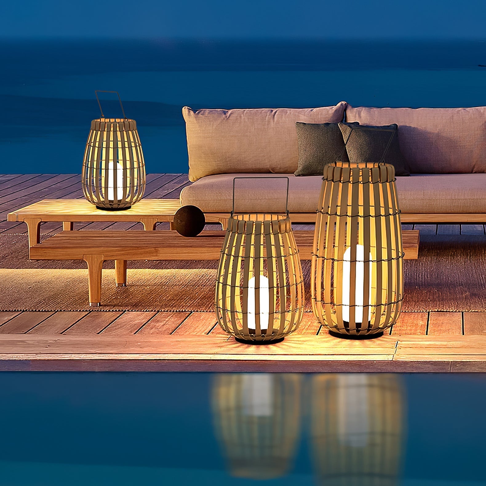 Veshael Tropic Braid Lantern Outdoor Lamp - Letslighting