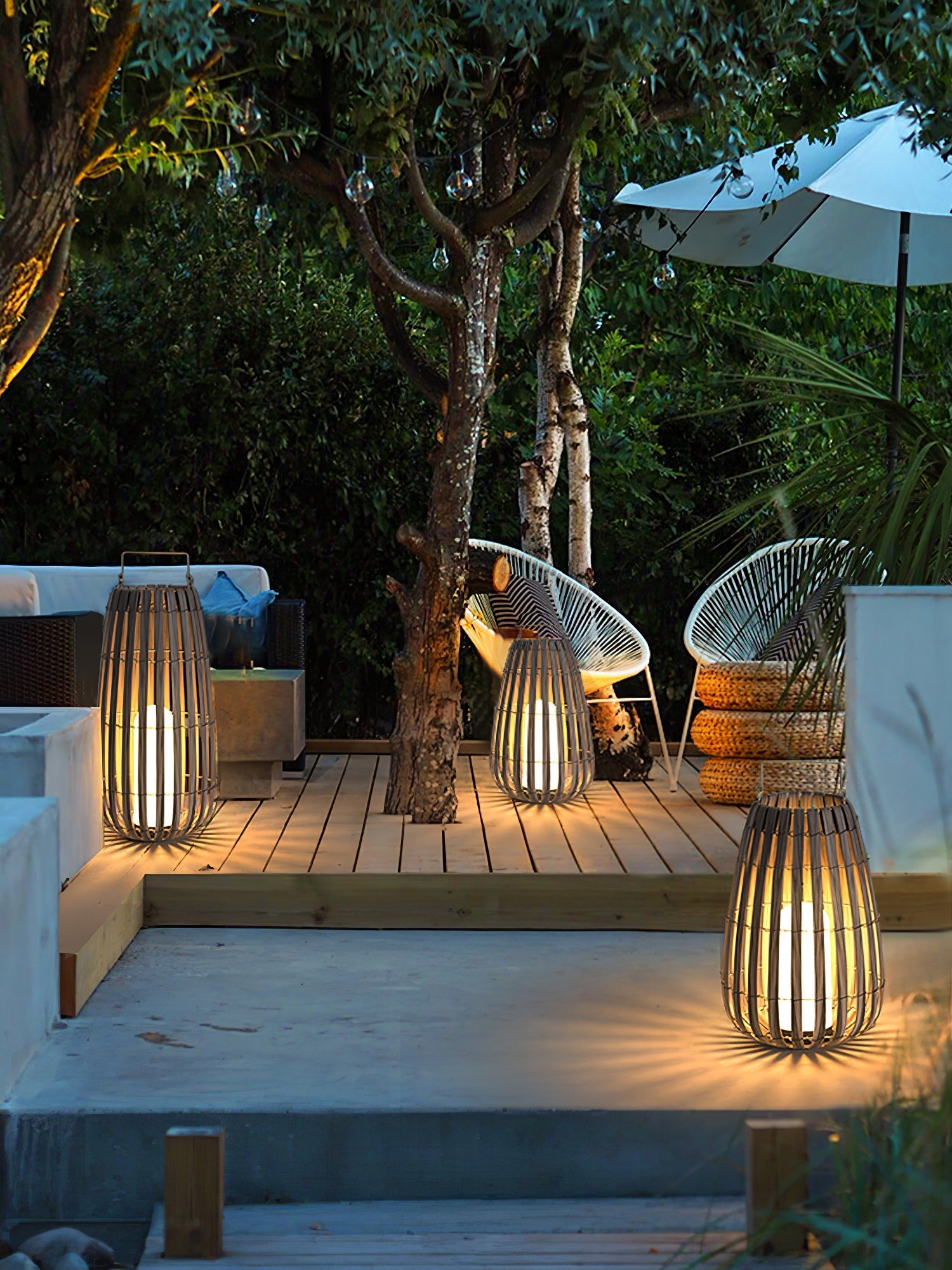 Veshael Tropic Braid Lantern Outdoor Lamp - Letslighting