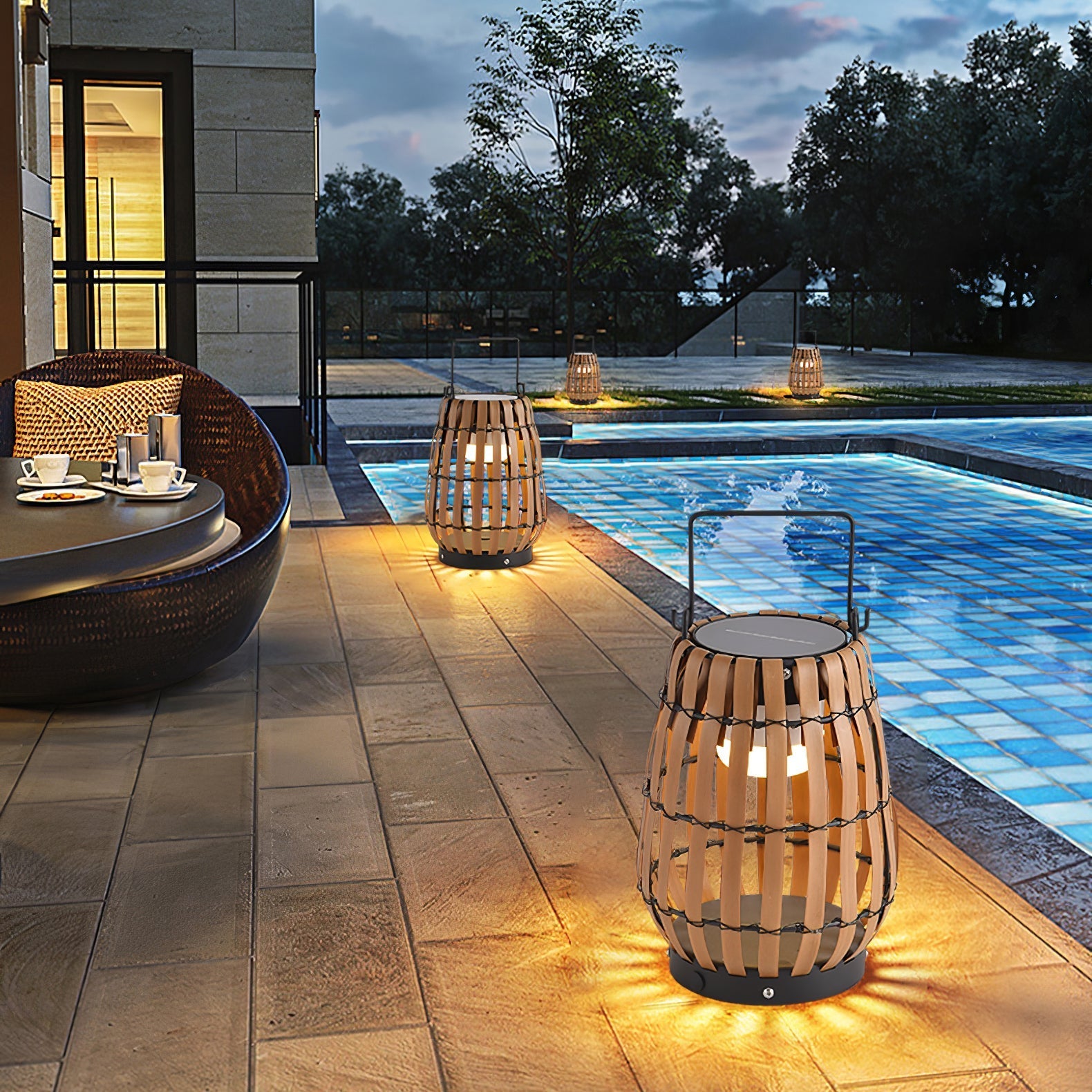 Veshael Tropic Braid Lantern Outdoor Lamp - Letslighting
