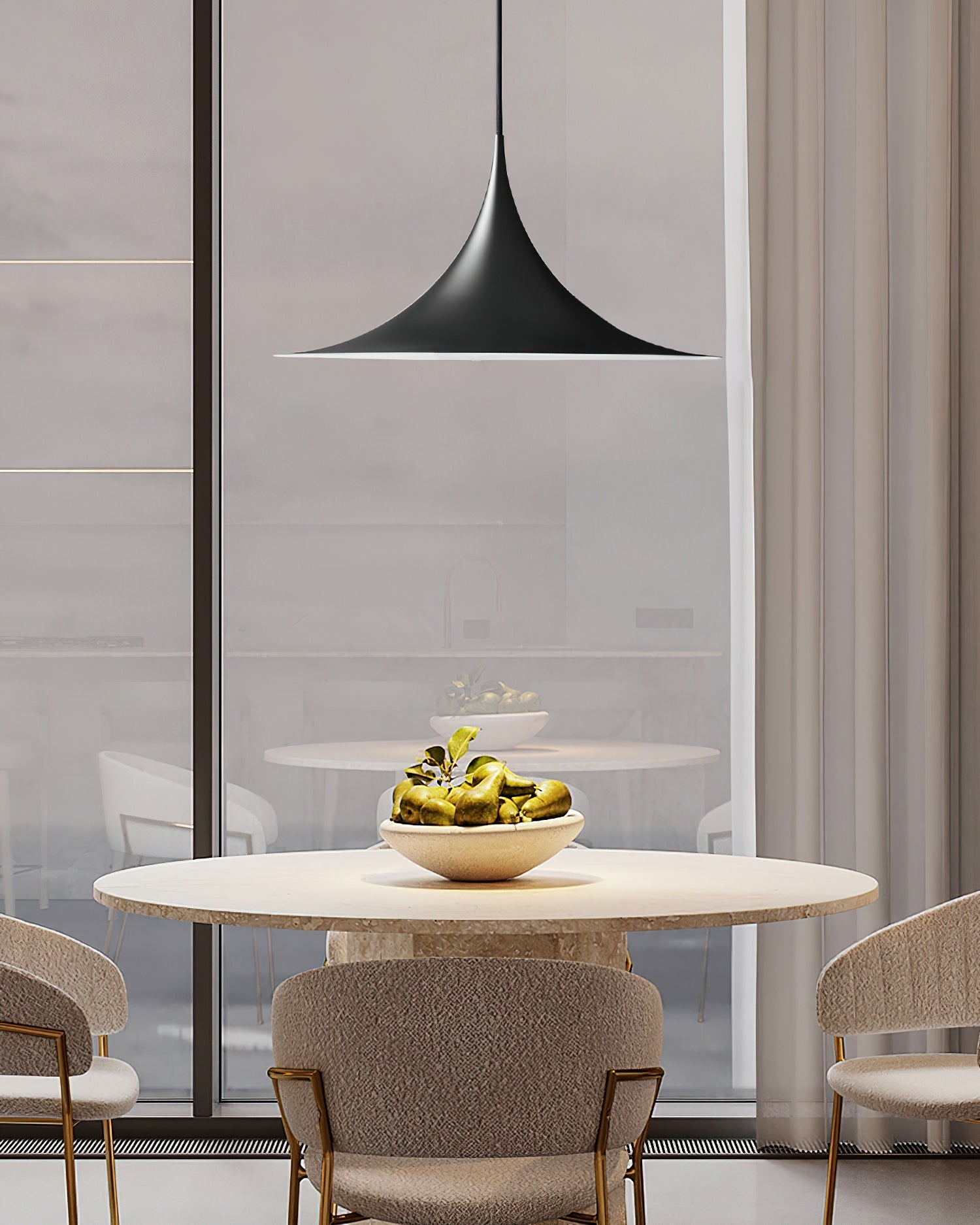 Pendant Lamp Slim Neck and Wide Flare Dining