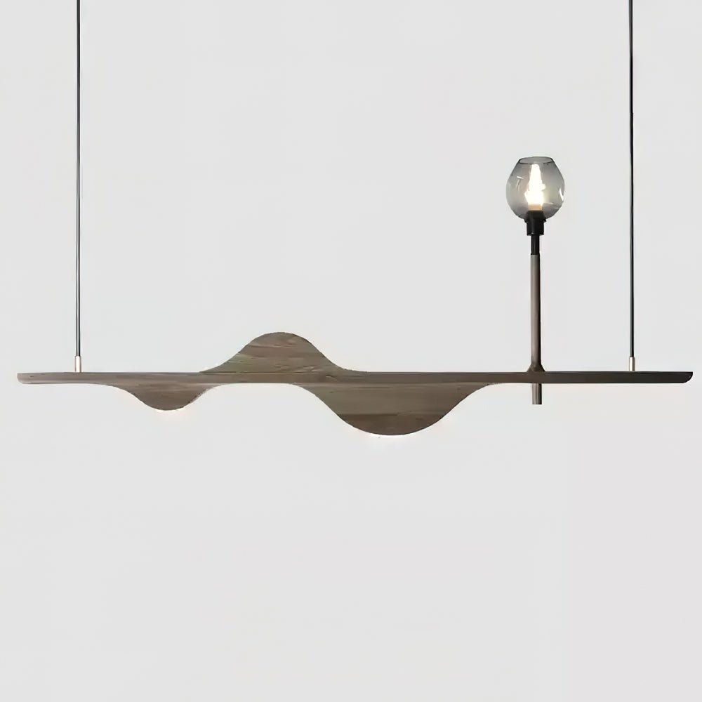 Cushais Wave Wood Pendant Light - Letslighting