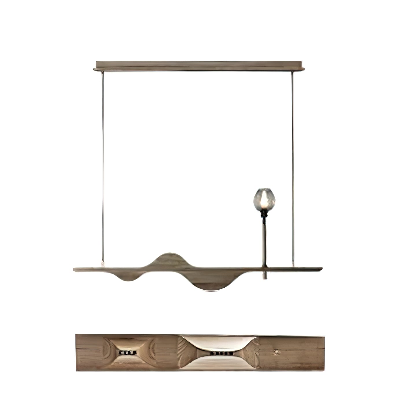 Cushais Wave Wood Pendant Light - Letslighting
