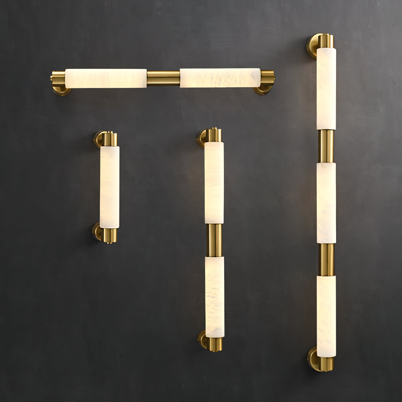 Alraei Modern Minimalist Tube Alabaster Wall Lamp - Letslighting