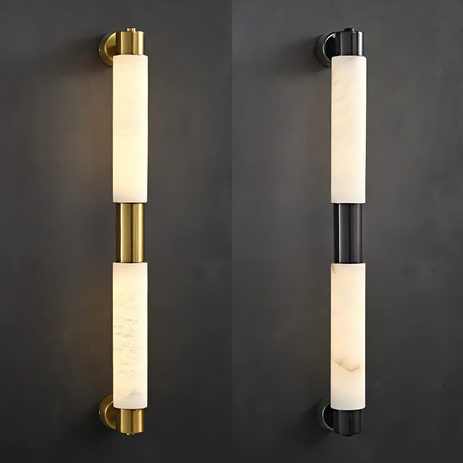 Alraei Modern Minimalist Tube Alabaster Wall Lamp - Letslighting