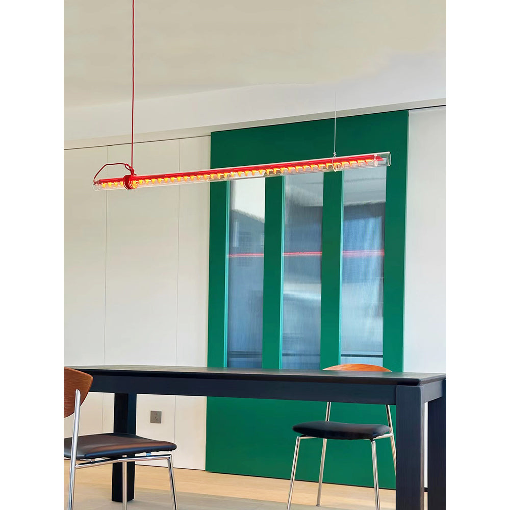 Cata Modern Minimalist Linear LED Glass Pendant Lamp - Letslighting