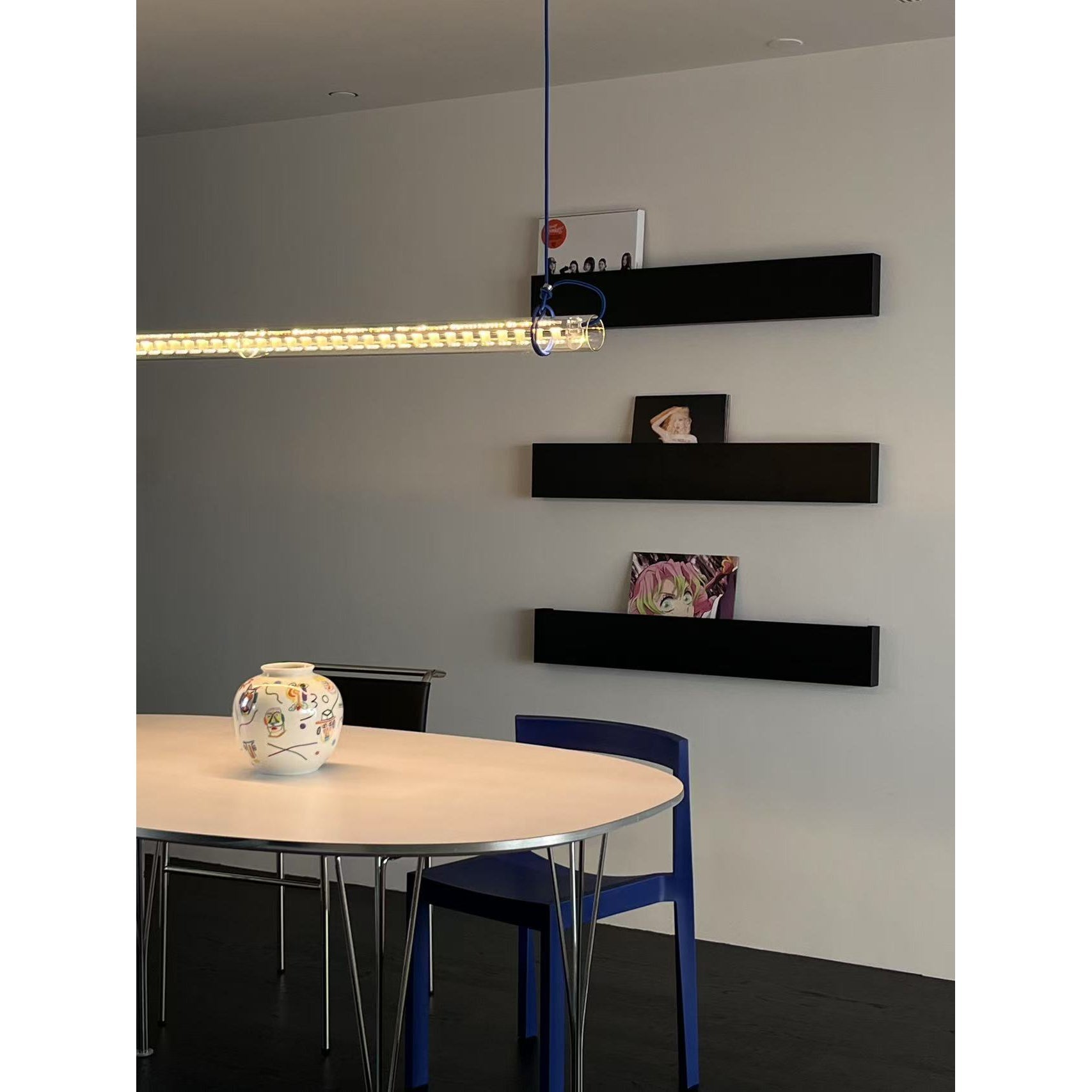 Cata Modern Minimalist Linear LED Glass Pendant Lamp - Letslighting