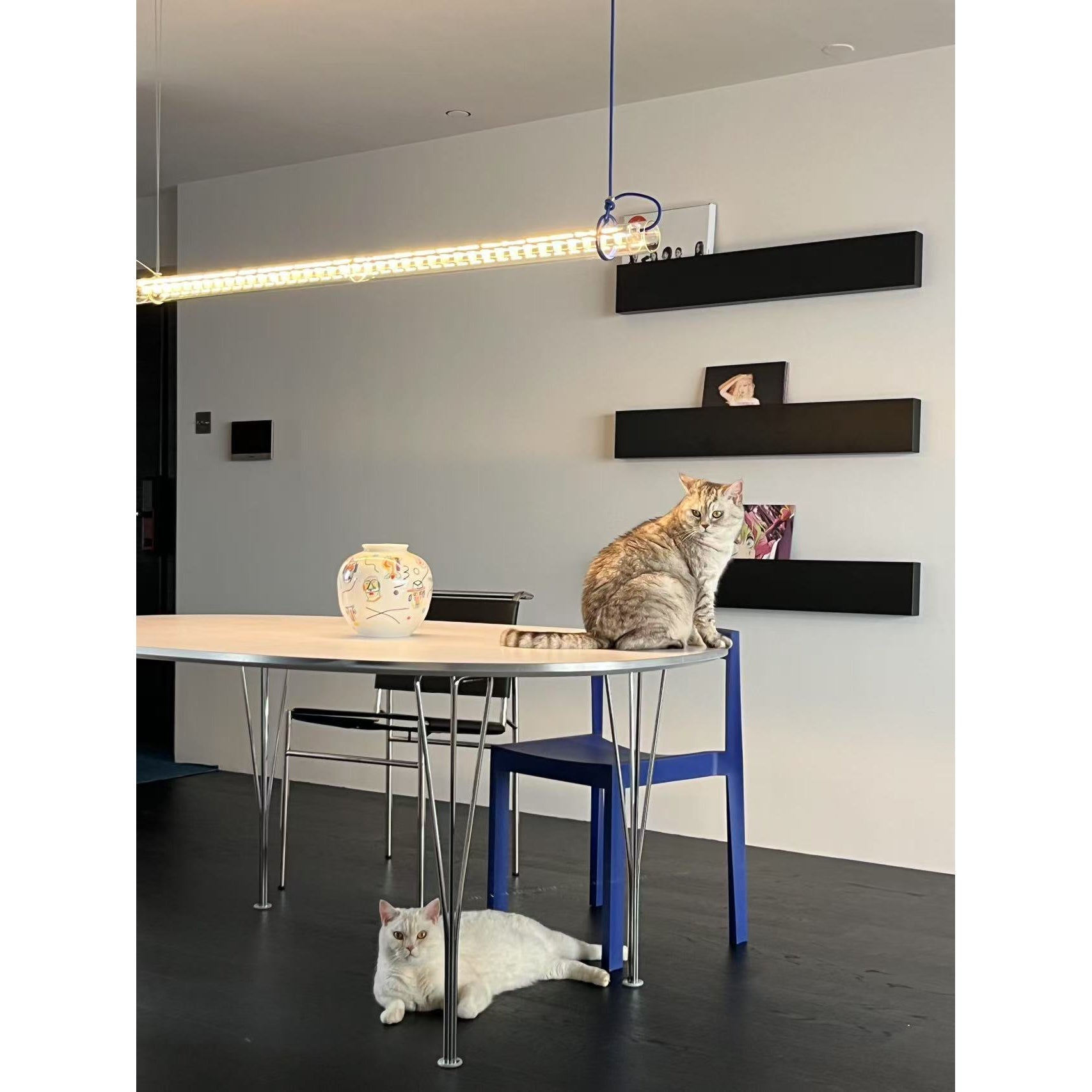 Cata Modern Minimalist Linear LED Glass Pendant Lamp - Letslighting