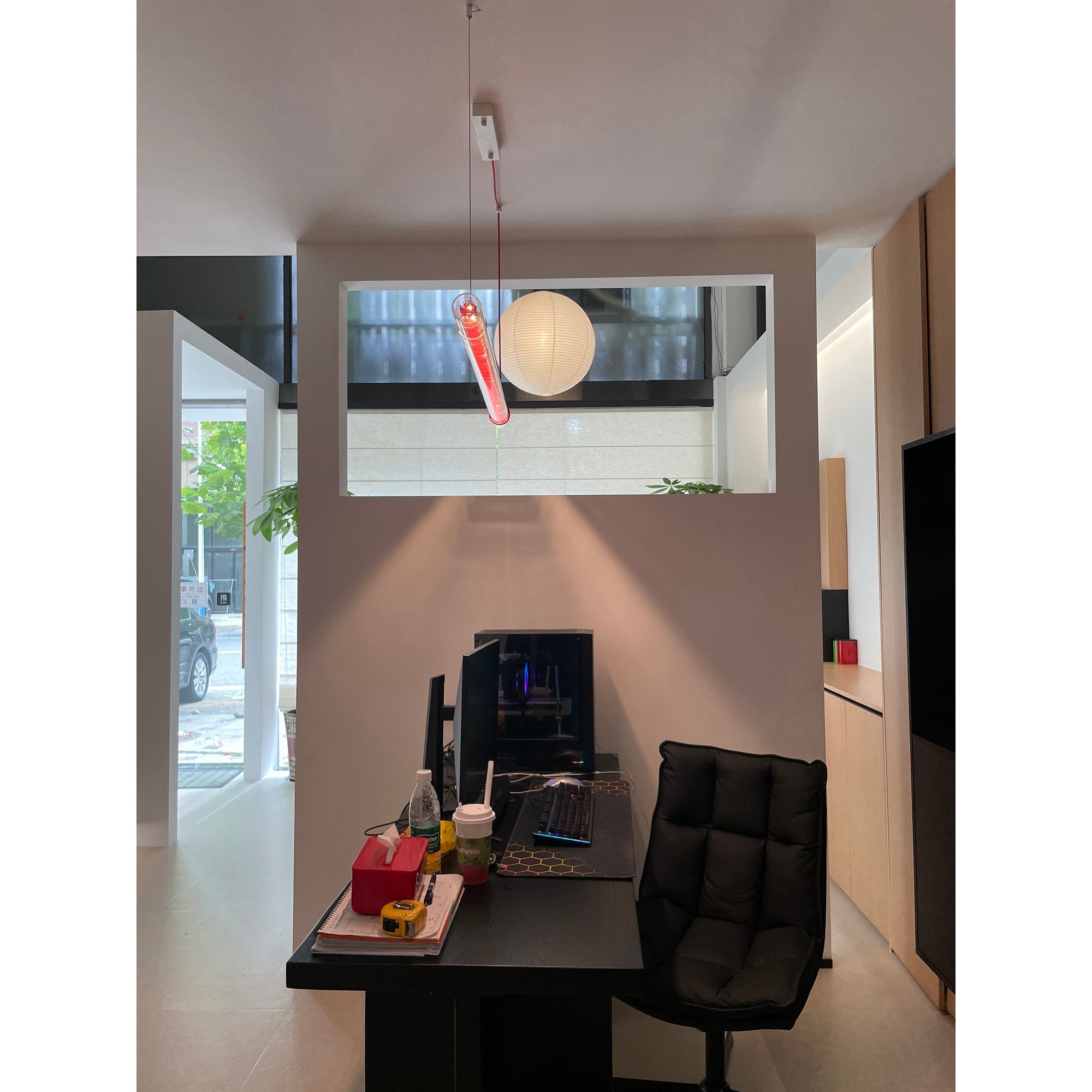 Cata Modern Minimalist Linear LED Glass Pendant Lamp - Letslighting