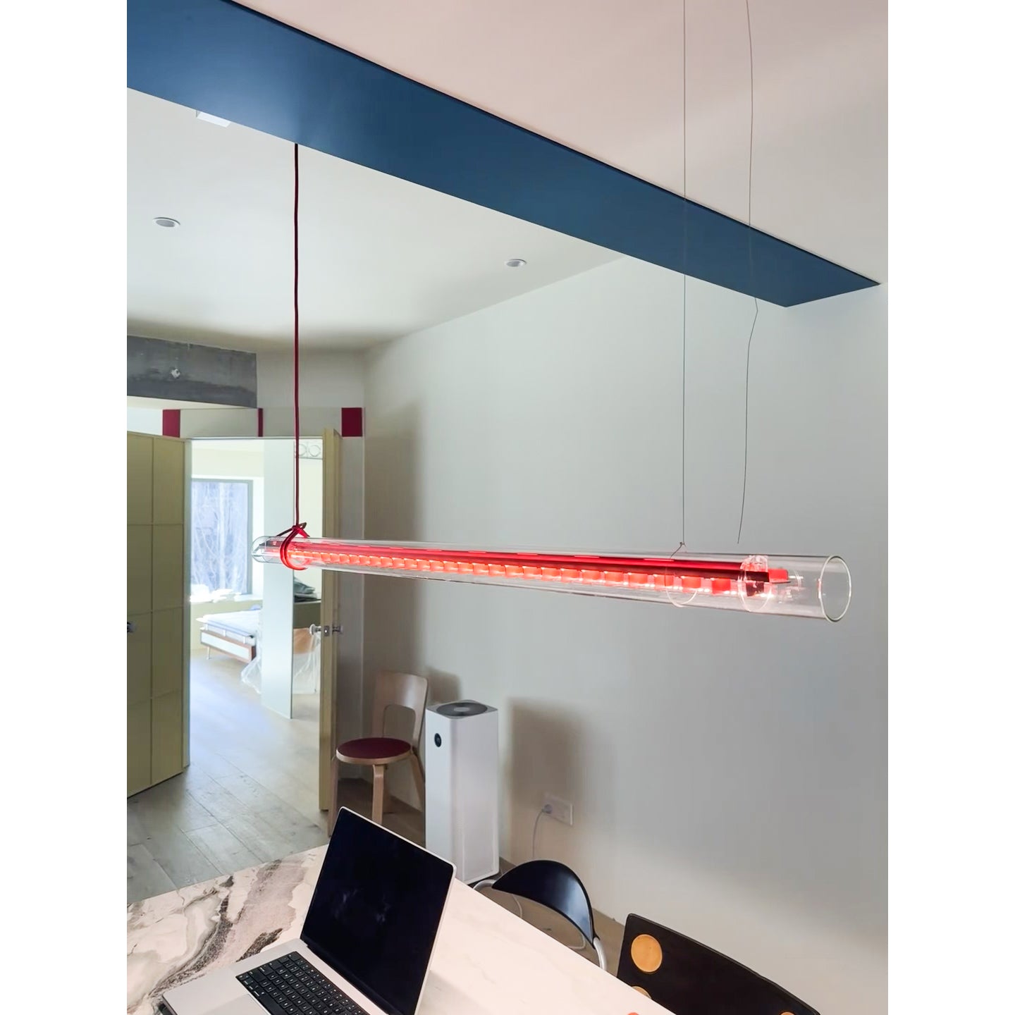 Cata Modern Minimalist Linear LED Glass Pendant Lamp - Letslighting
