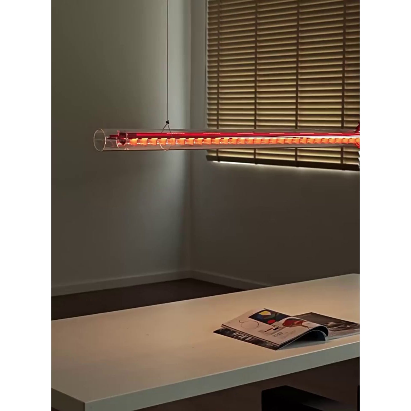 Cata Modern Minimalist Linear LED Glass Pendant Lamp - Letslighting