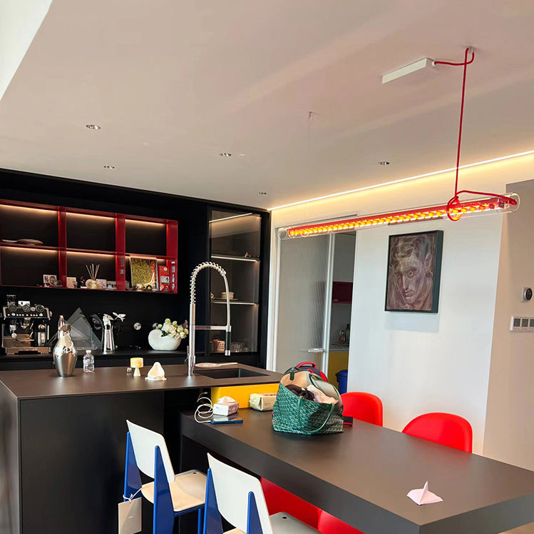 Cata Modern Minimalist Linear LED Glass Pendant Lamp - Letslighting