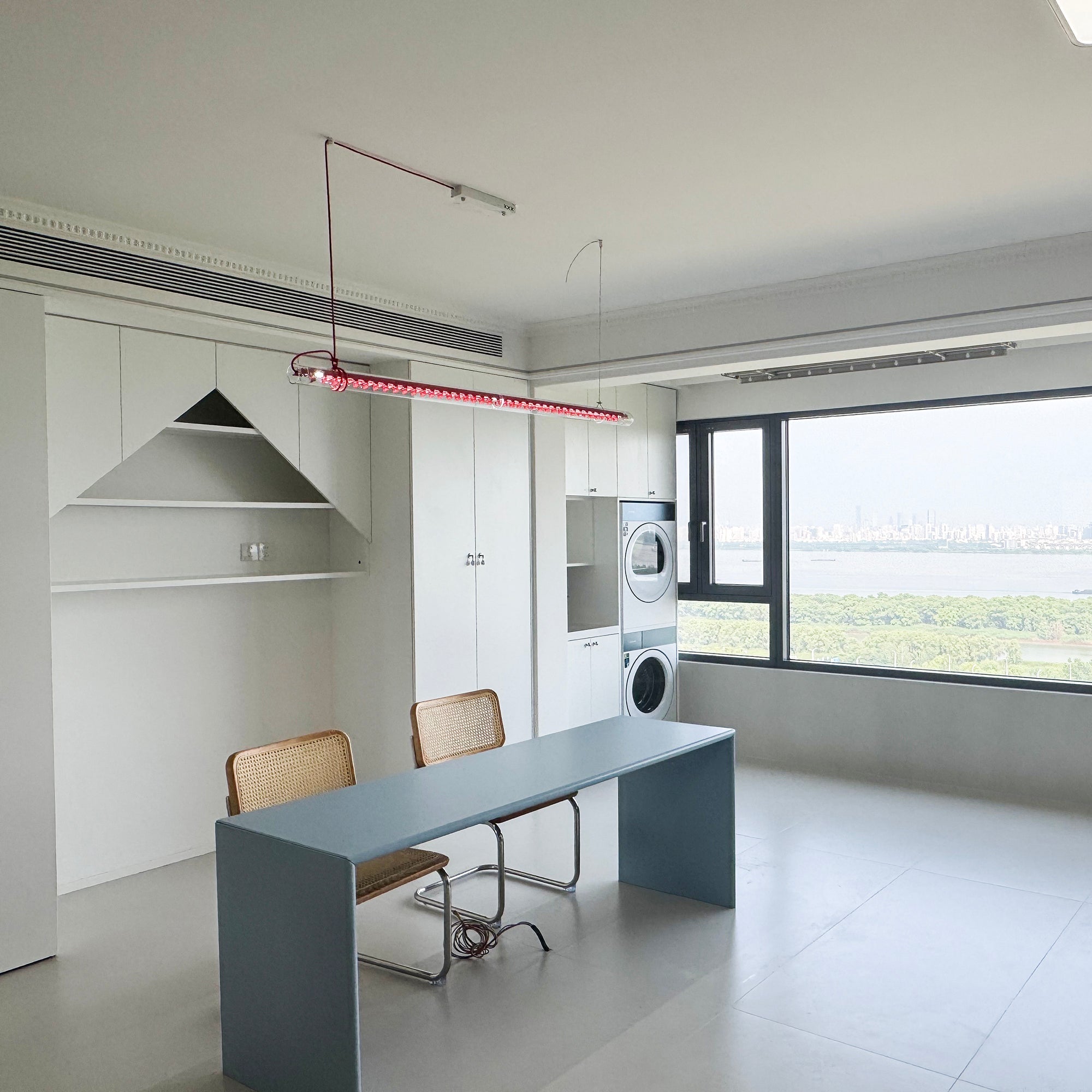 Cata Modern Minimalist Linear LED Glass Pendant Lamp - Letslighting