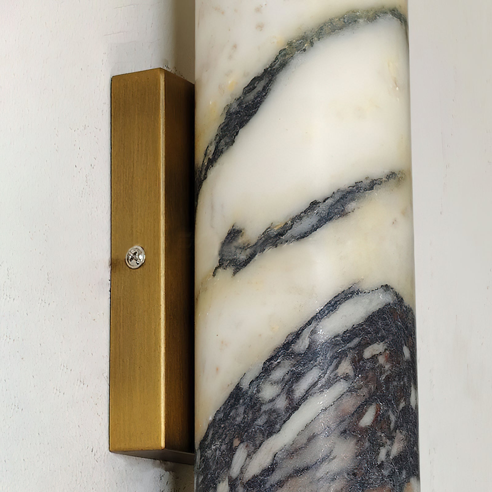 Tubular Modern Minimalist Marble Metal Wall Lamp - Letslighting