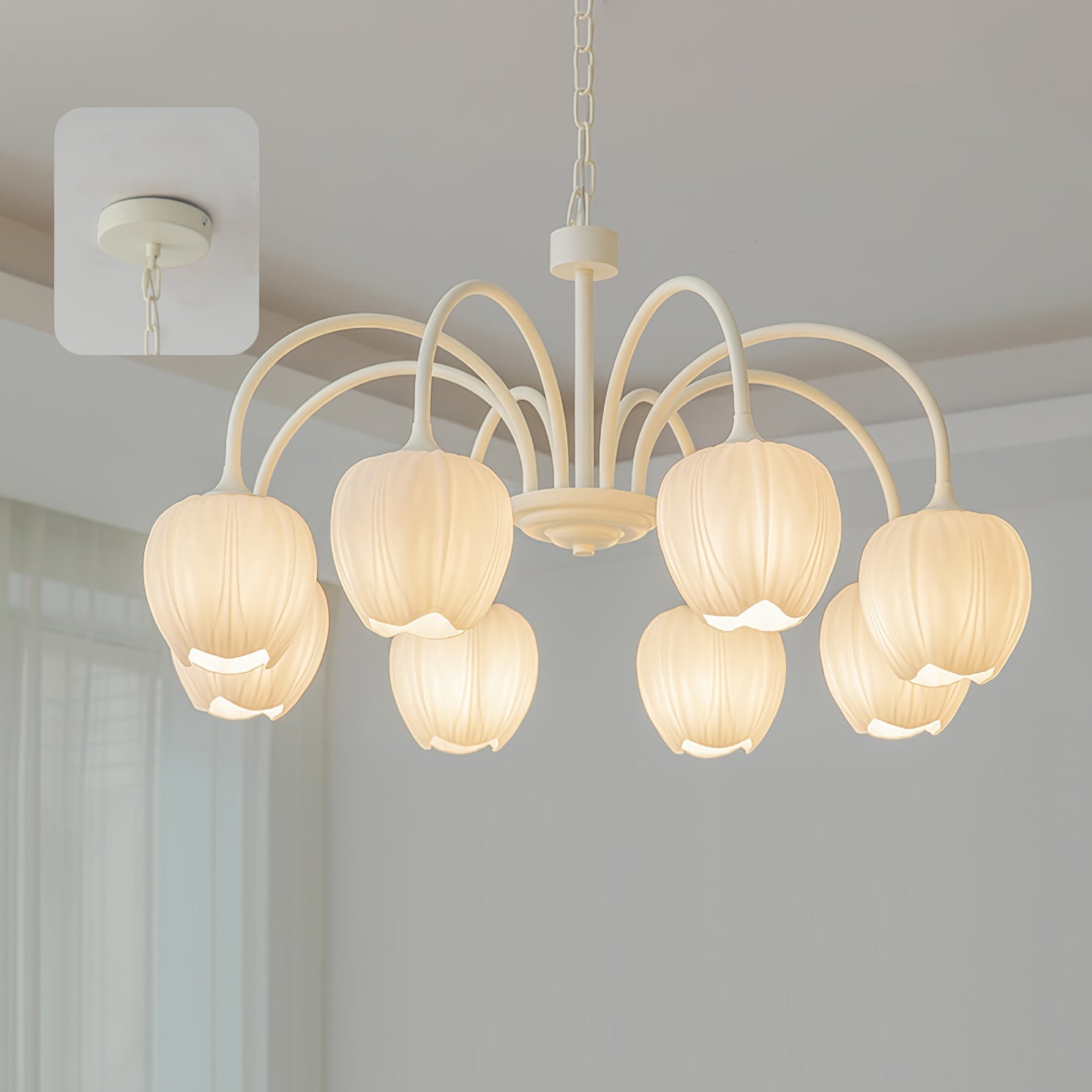 Aria Fresh Tulip Chandeliers - Letslighting