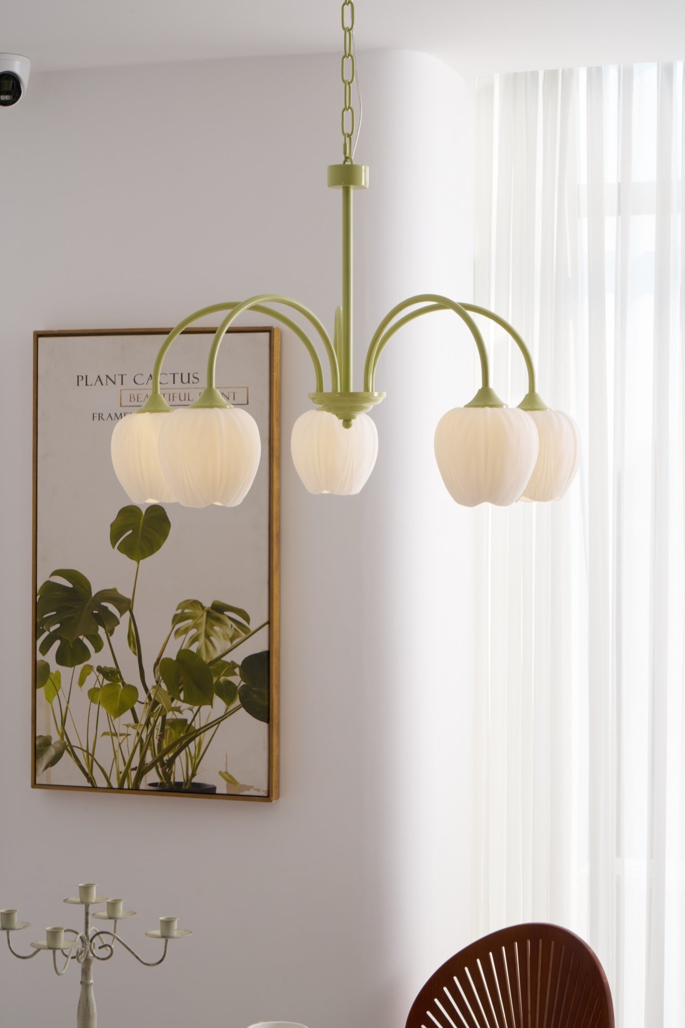 Lustra Chandelier Tulip Matcha Glass - Letslighting