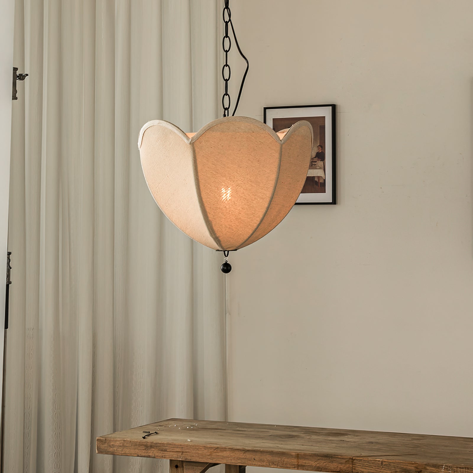 Ritta Tulip Flower Fabric Pendant Lamp - Letslighting