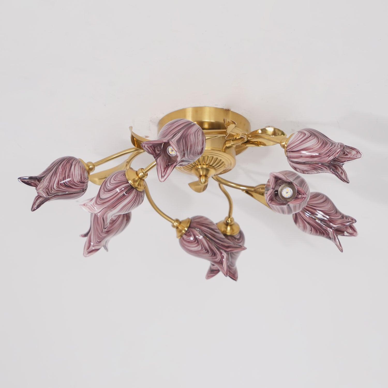 Vathaos Tulip Serenade Glass Ceiling Lamp - Letslighting