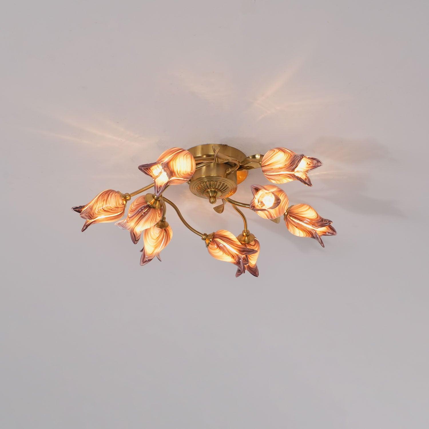 Vathaos Tulip Serenade Glass Ceiling Lamp - Letslighting