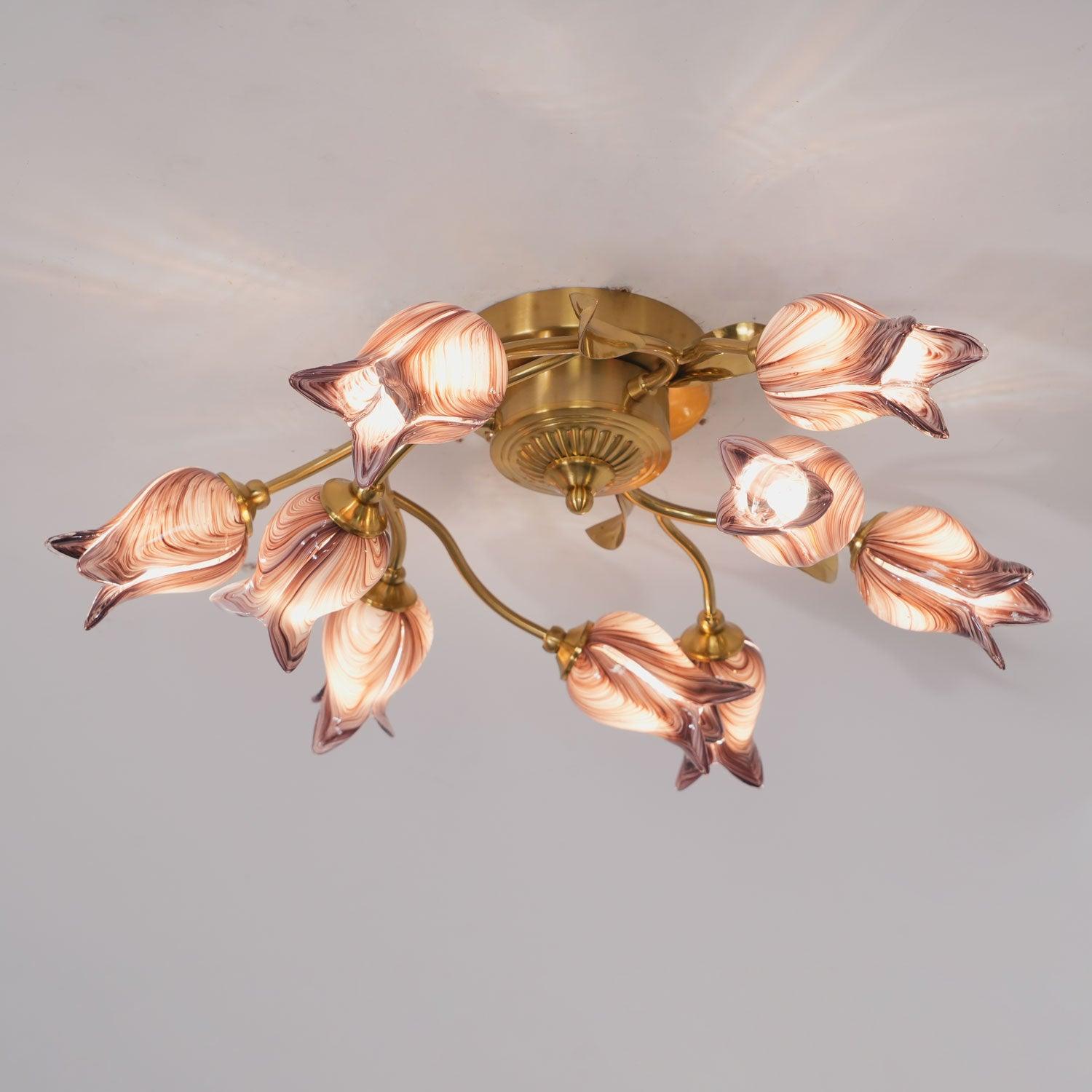 Vathaos Tulip Serenade Glass Ceiling Lamp - Letslighting