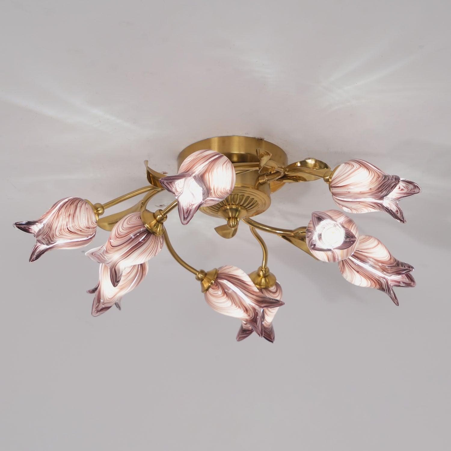 Vathaos Tulip Serenade Glass Ceiling Lamp - Letslighting