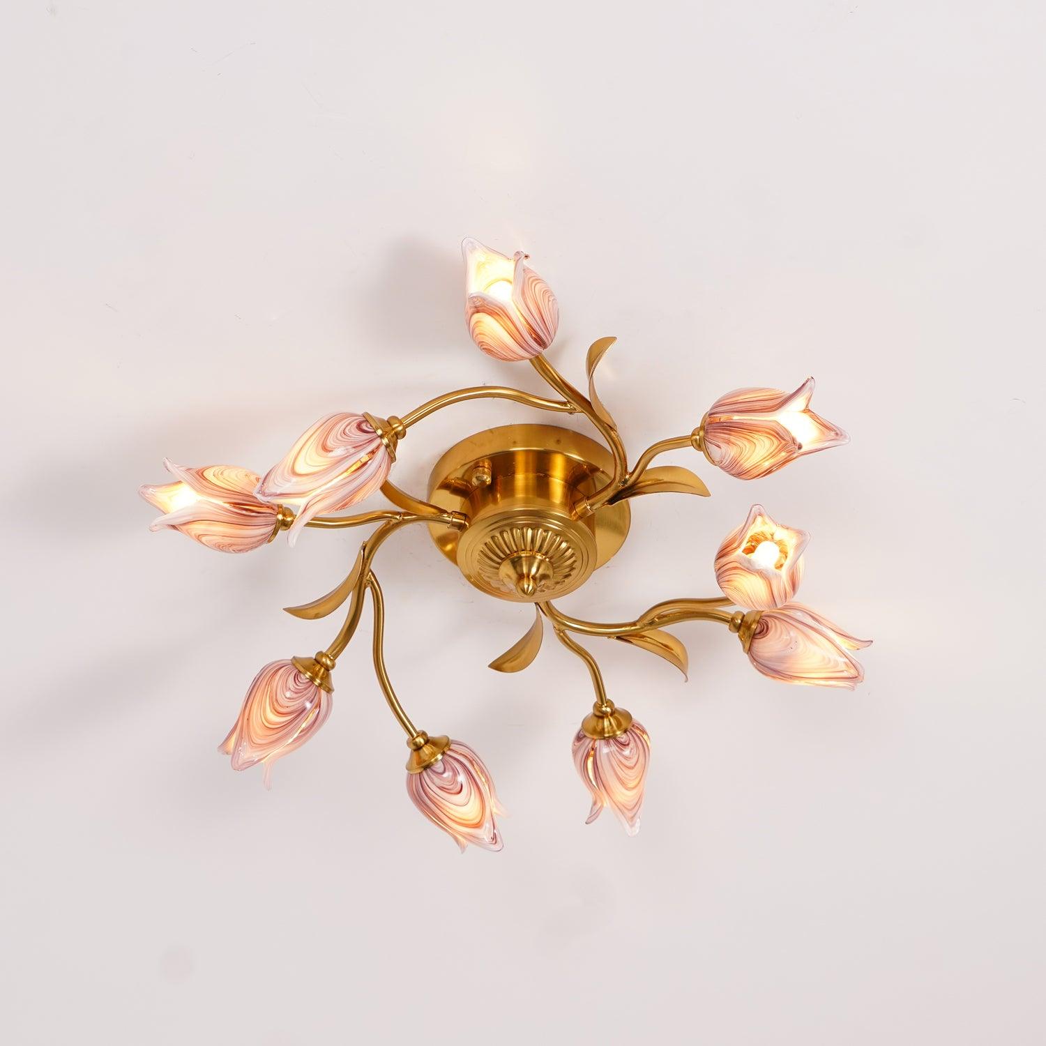 Vathaos Tulip Serenade Glass Ceiling Lamp - Letslighting